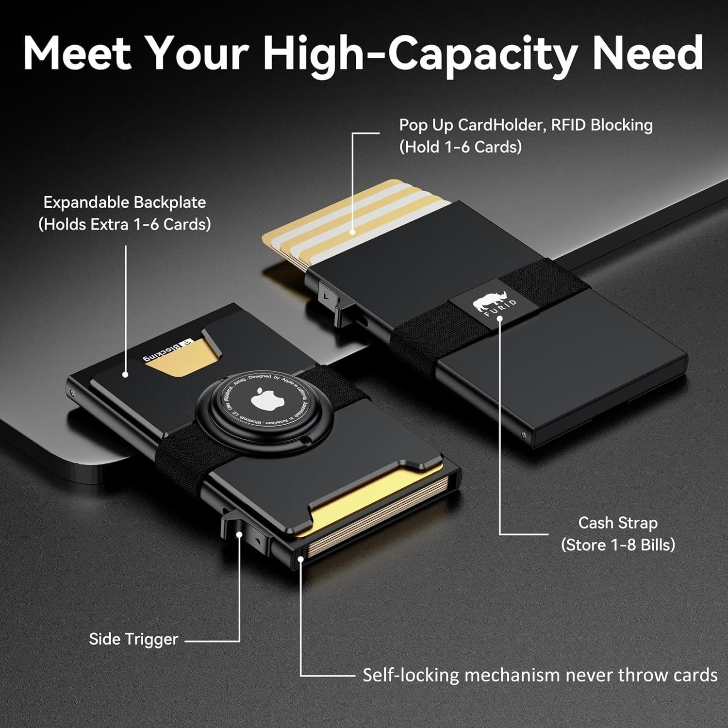 Cartera Smart Airtag Furid para Hombres - Minimalista y Delgada