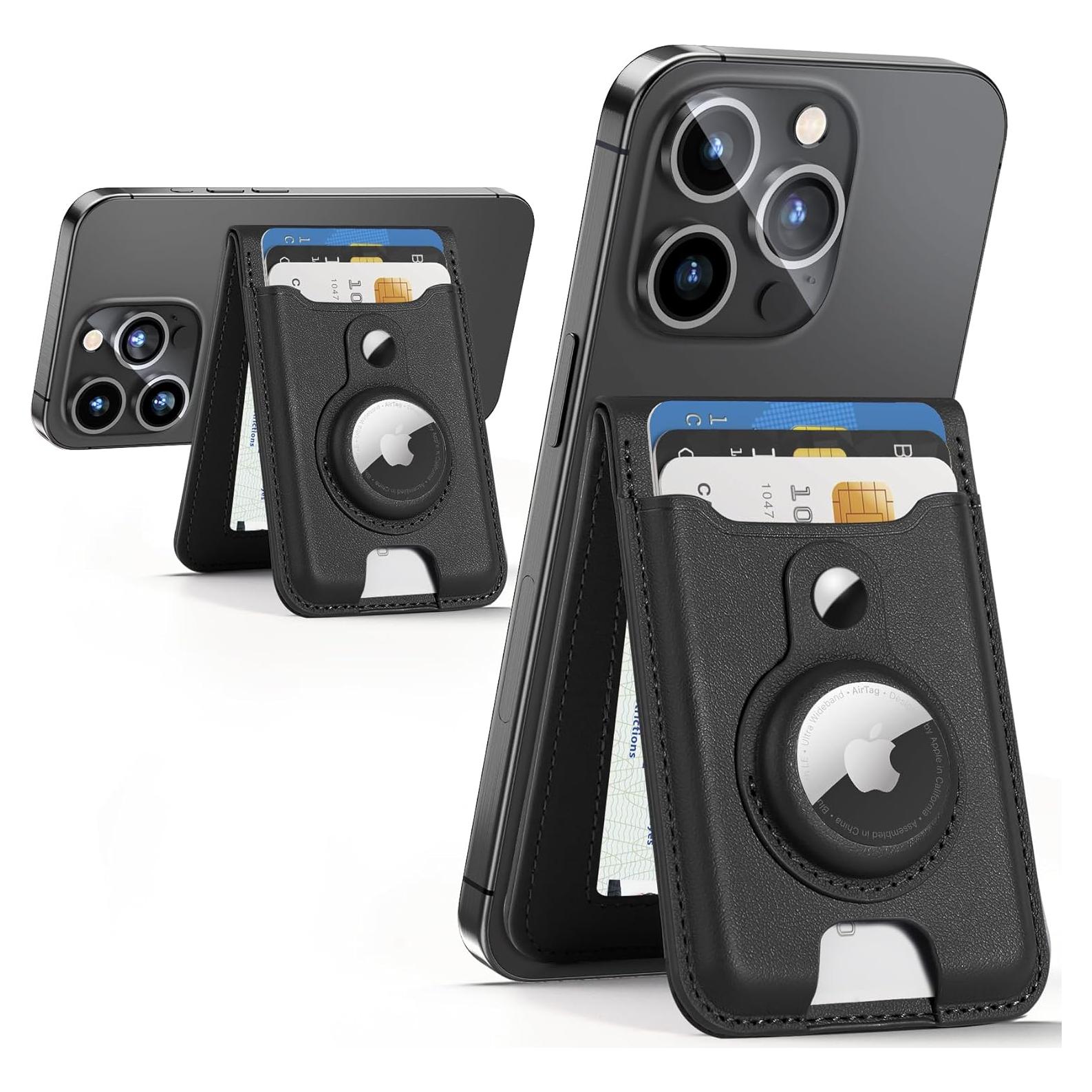 Soporte de Cartera Magnética HiWe para iPhone 12-17, Negro