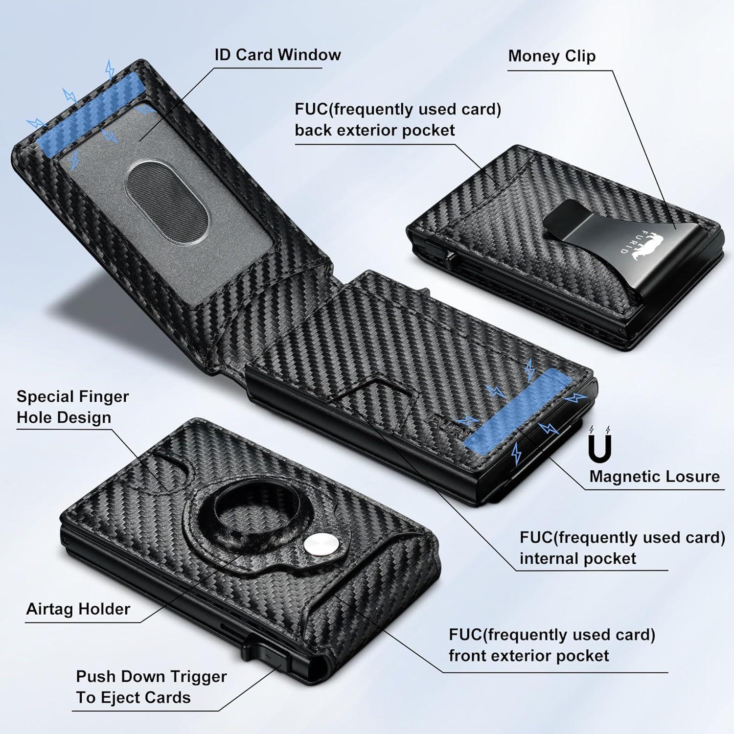 Cartera Airtag Furid para Hombres - Delgada y Minimalista