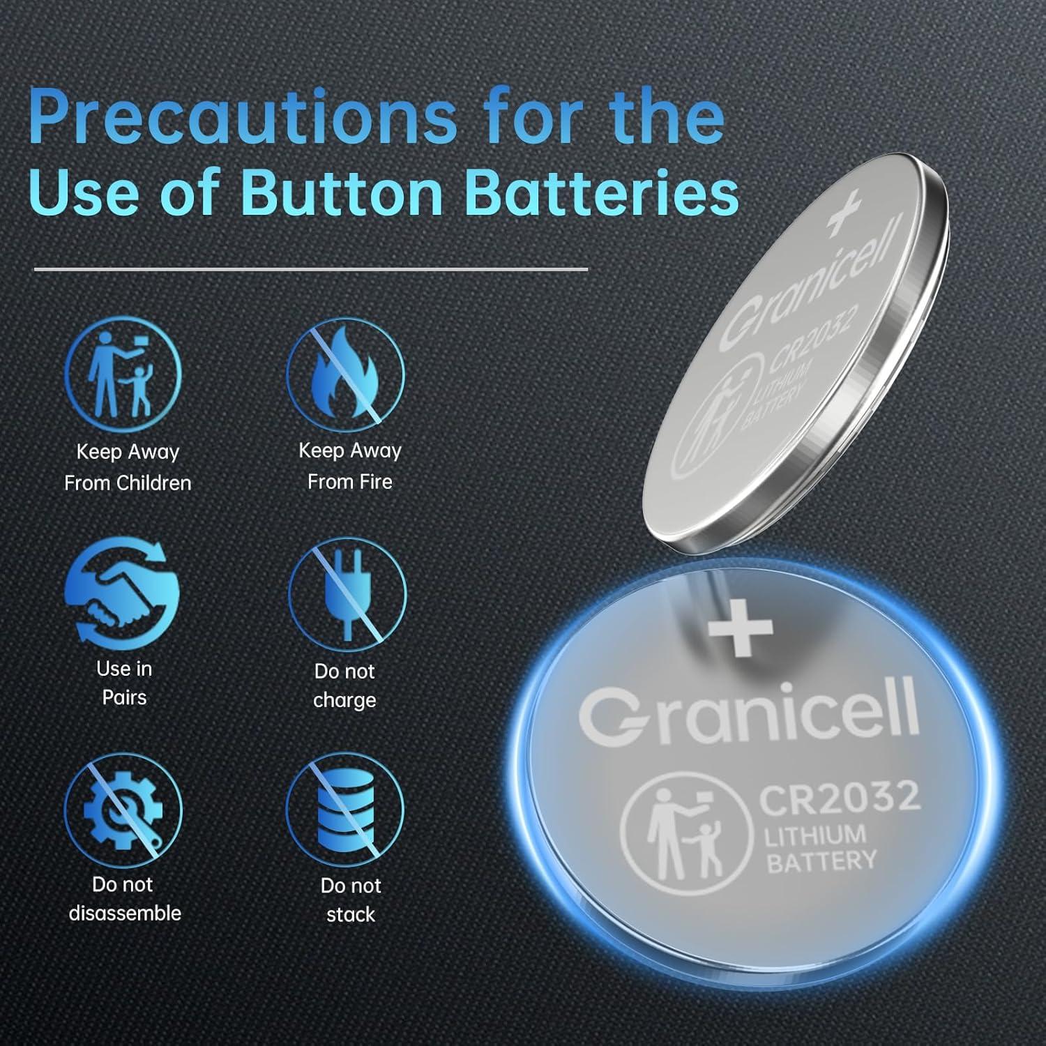 Batería de Litio CR2032 Granicell 3V para Dispositivos Inteligentes