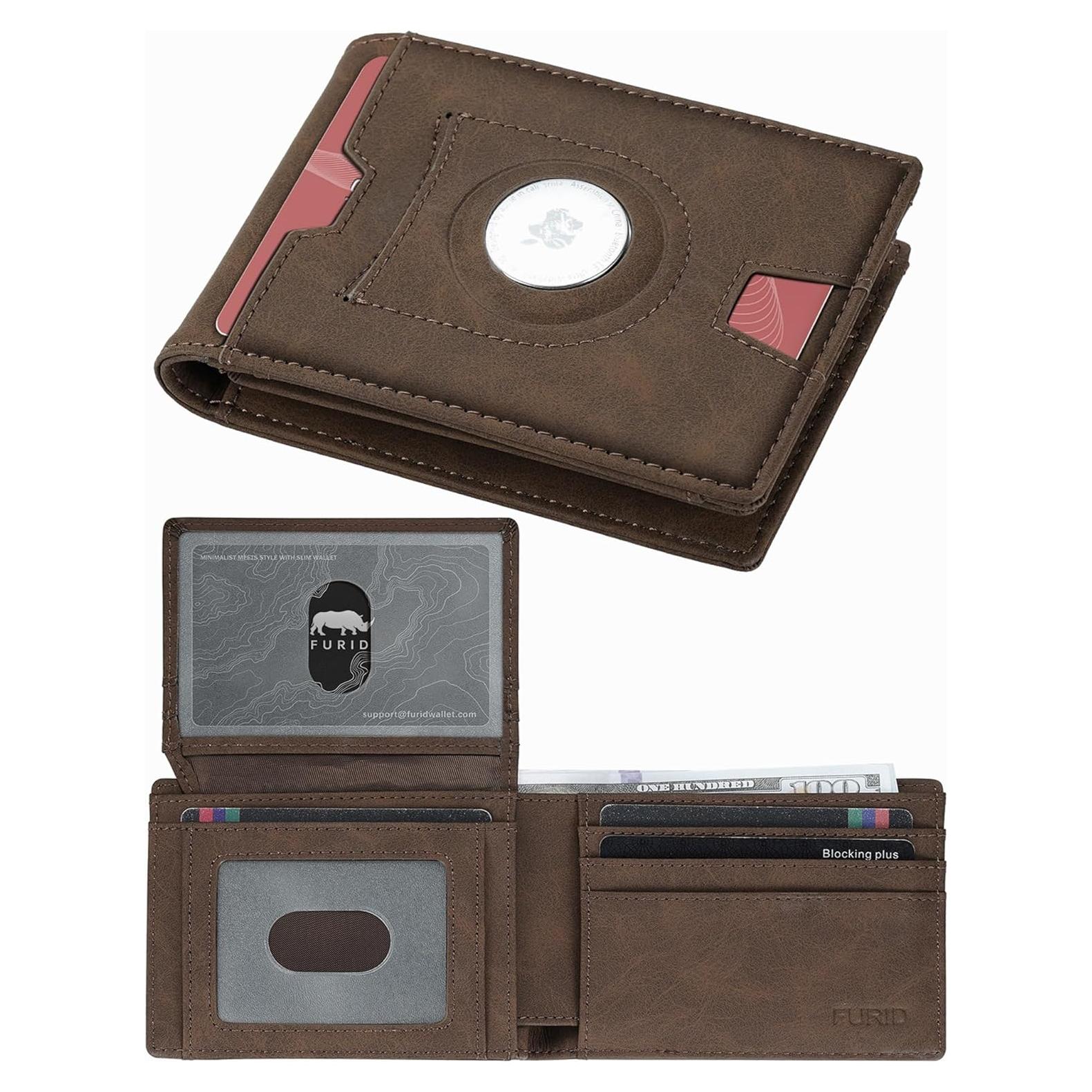 Billetera Slim para Hombres Furid con Soporte para AirTag