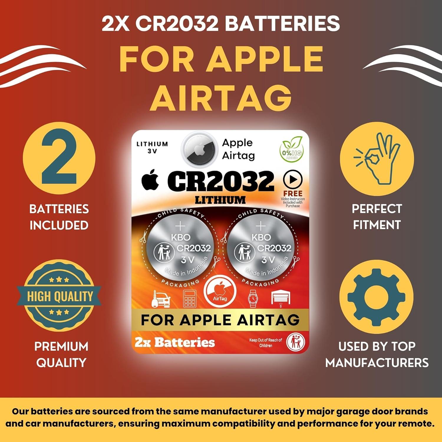 Baterías de Reemplazo para Apple AirTag - Paquete de 2 CR2032