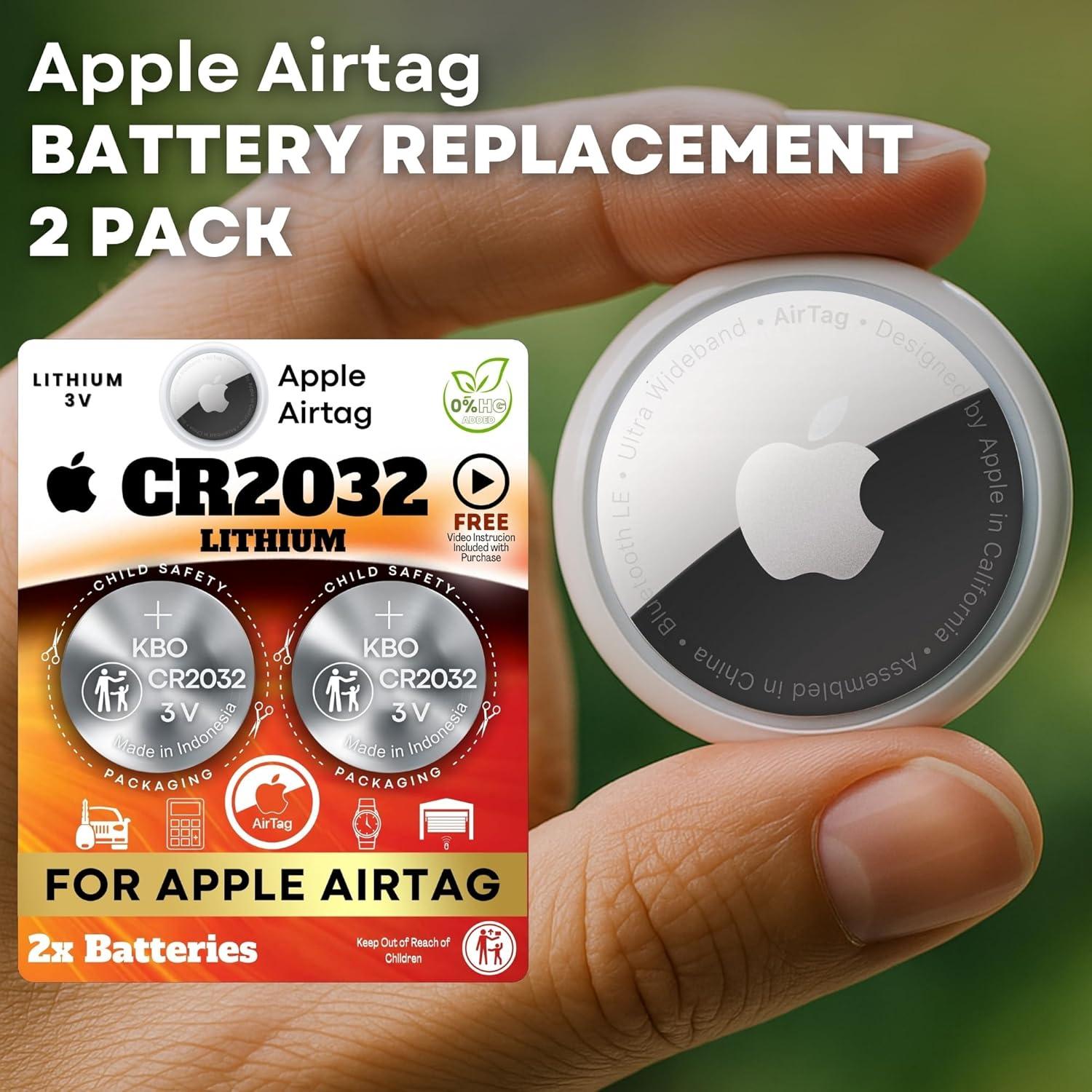 Baterías de Reemplazo para Apple AirTag - Paquete de 2 CR2032