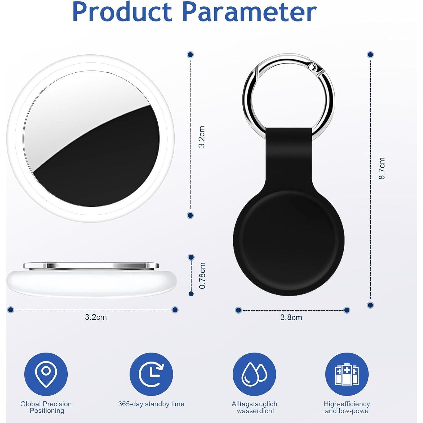 Air Tracker Tag HomLxcIar Paquete de 2 Impermeable iOS
