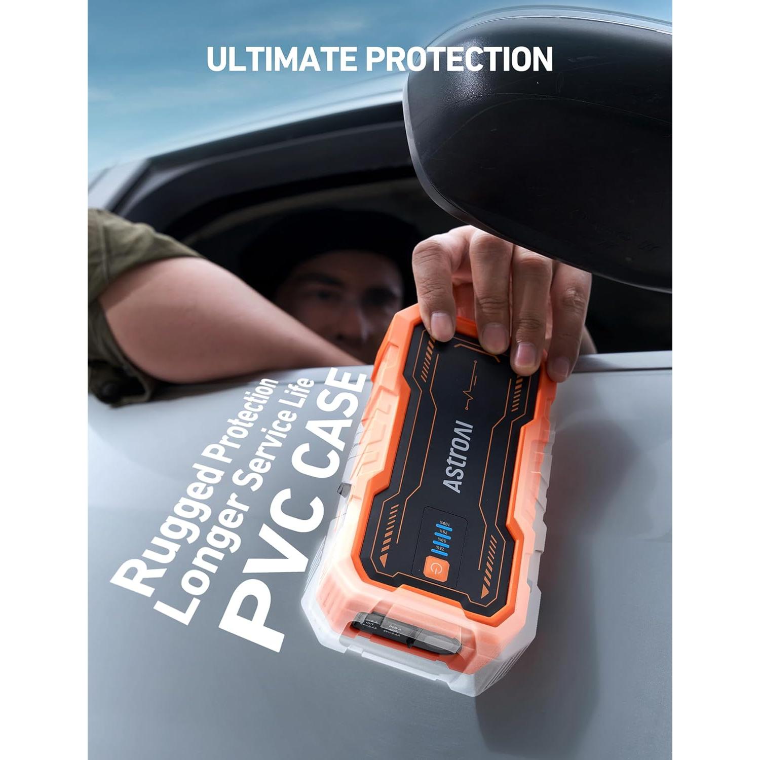 Arrancador de Batería AstroAI S8 Pro 3000A 12V Naranja