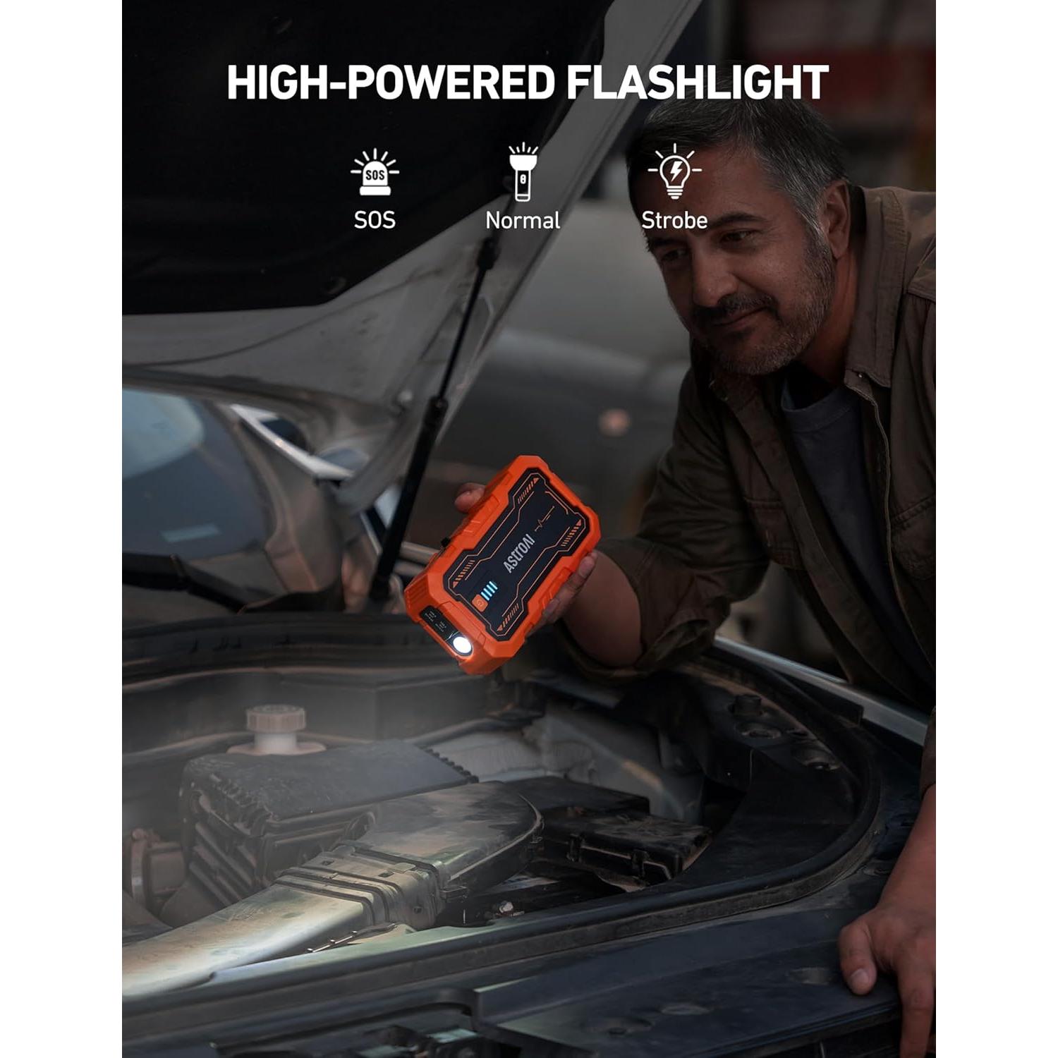 Arrancador de Batería AstroAI S8 Pro 3000A 12V Naranja