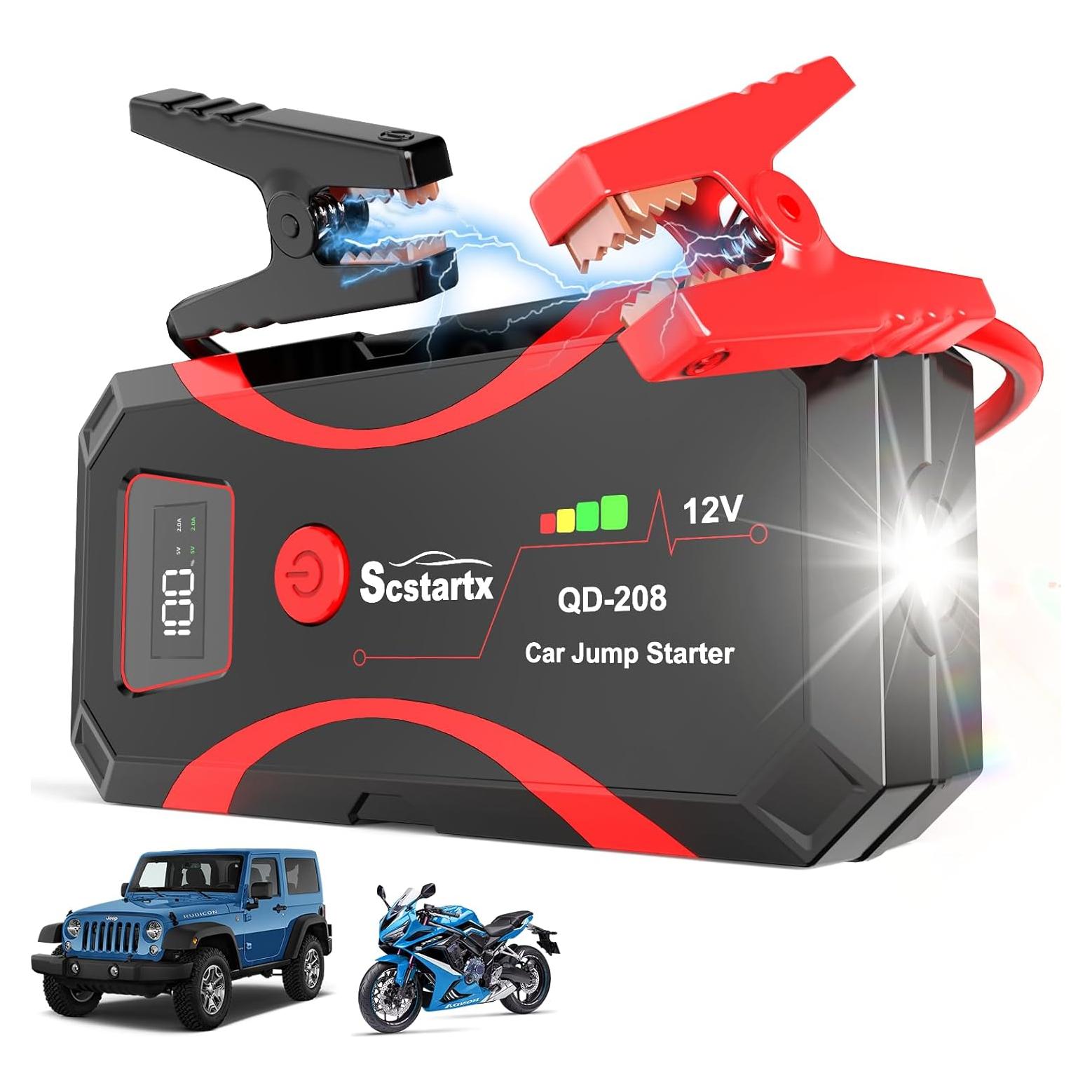 Arrancador de Batería Scstartx QD-208 3000A 12V Portátil