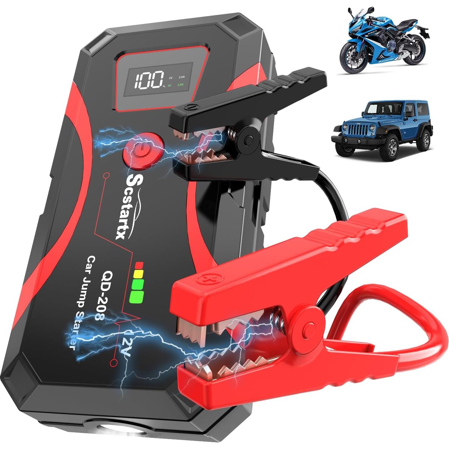 Arrancador de Batería Scstartx QD-208 3000A 12V Portátil