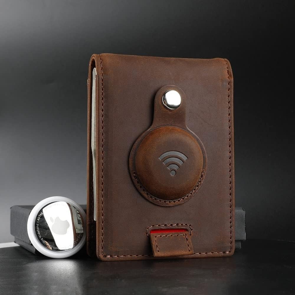 Billetera de Cuero Genuino Bifold Lumberjack con RFID y AirTag