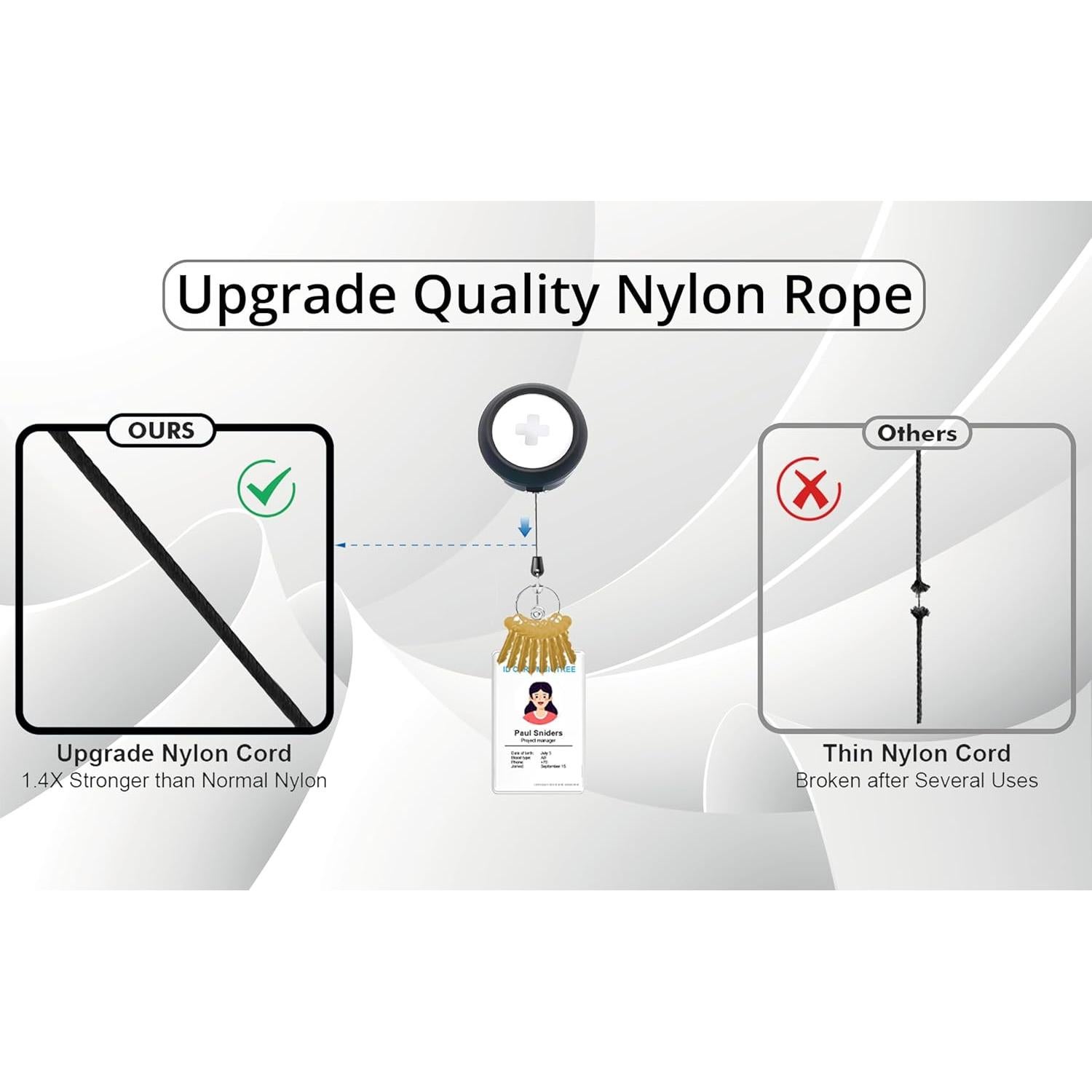 Porta Credencial con Clip de Cocodrilo y Soporte para AirTag