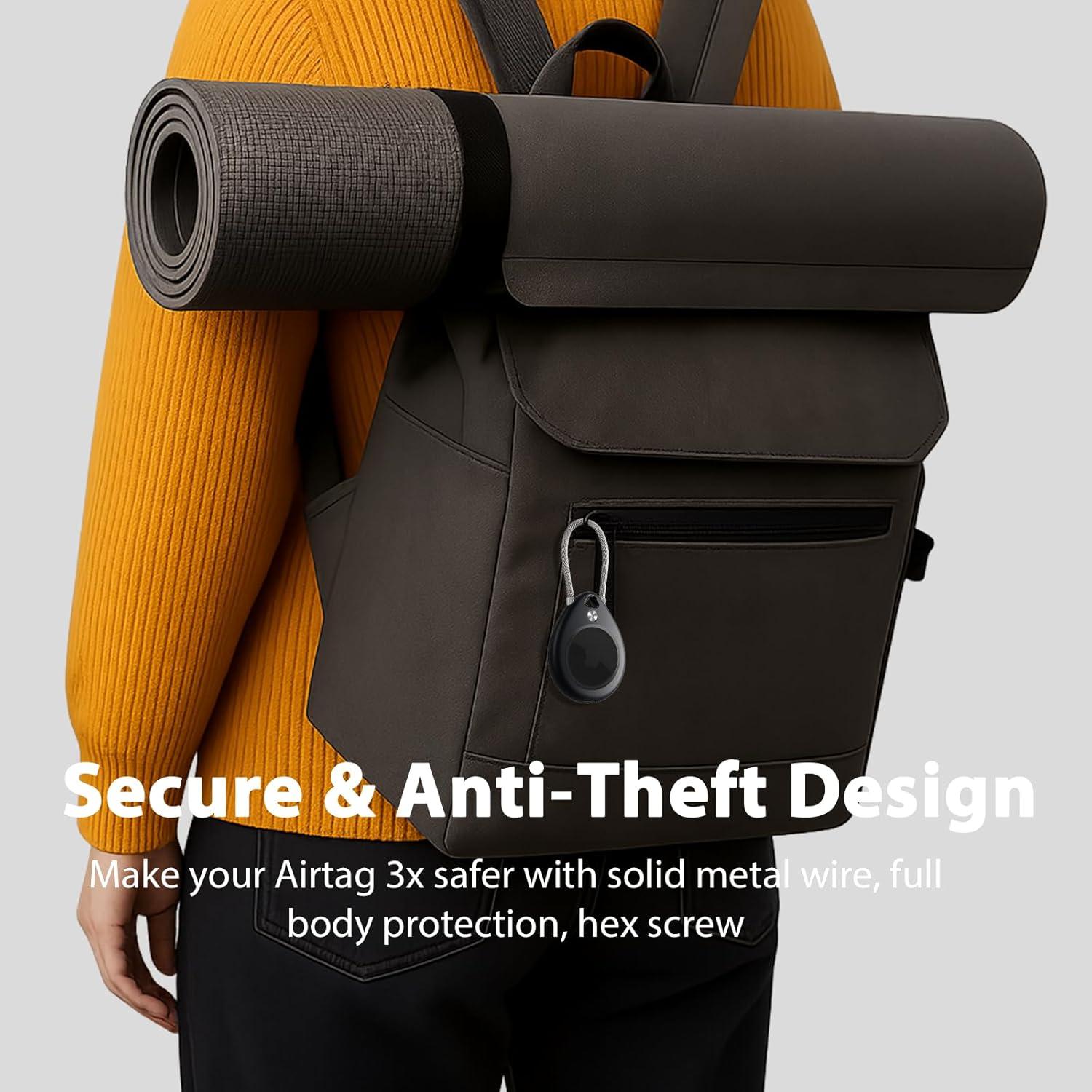 Soporte Impermeable para AirTag Natuvee 4-Pack Negro