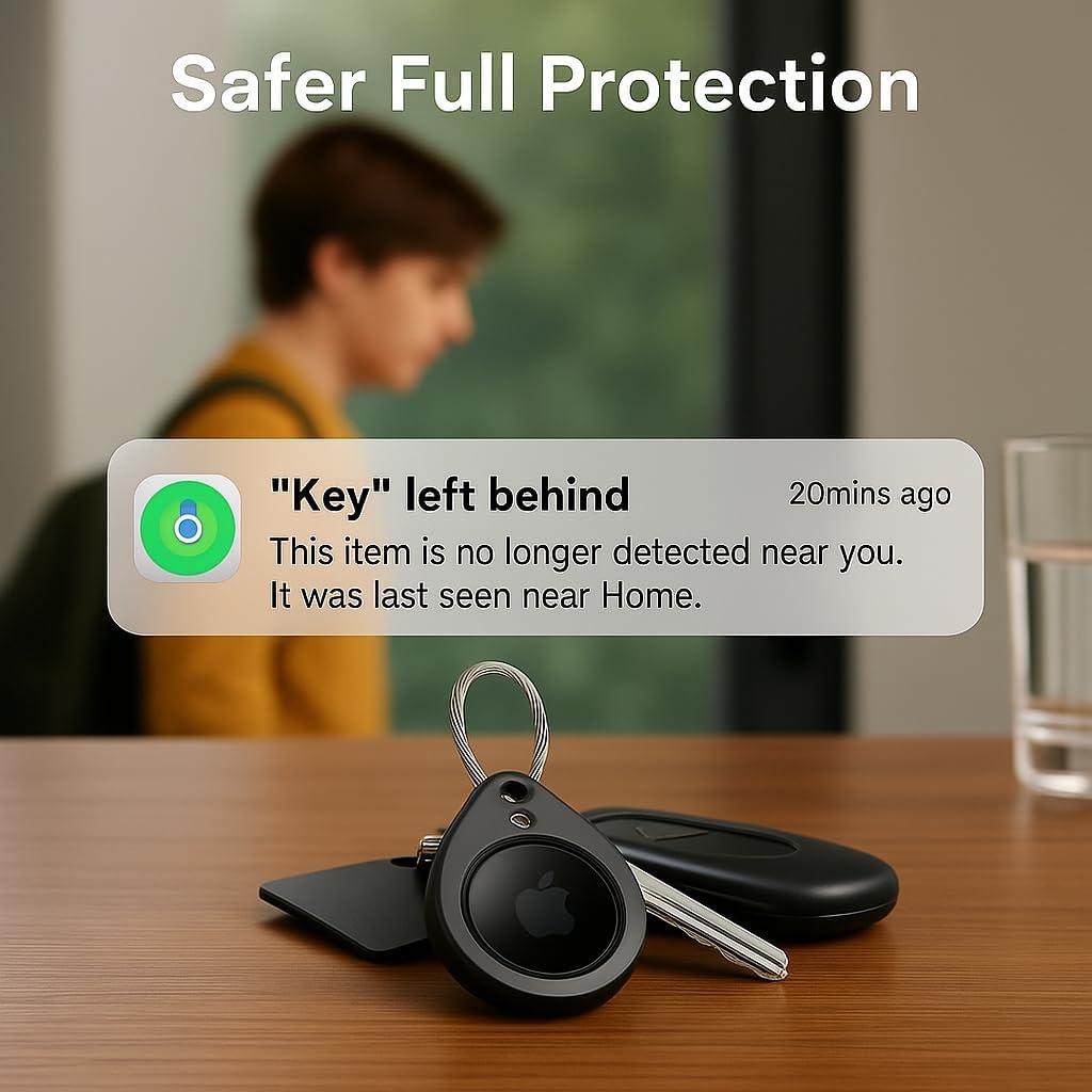 Soporte Impermeable para AirTag Natuvee 4-Pack Negro