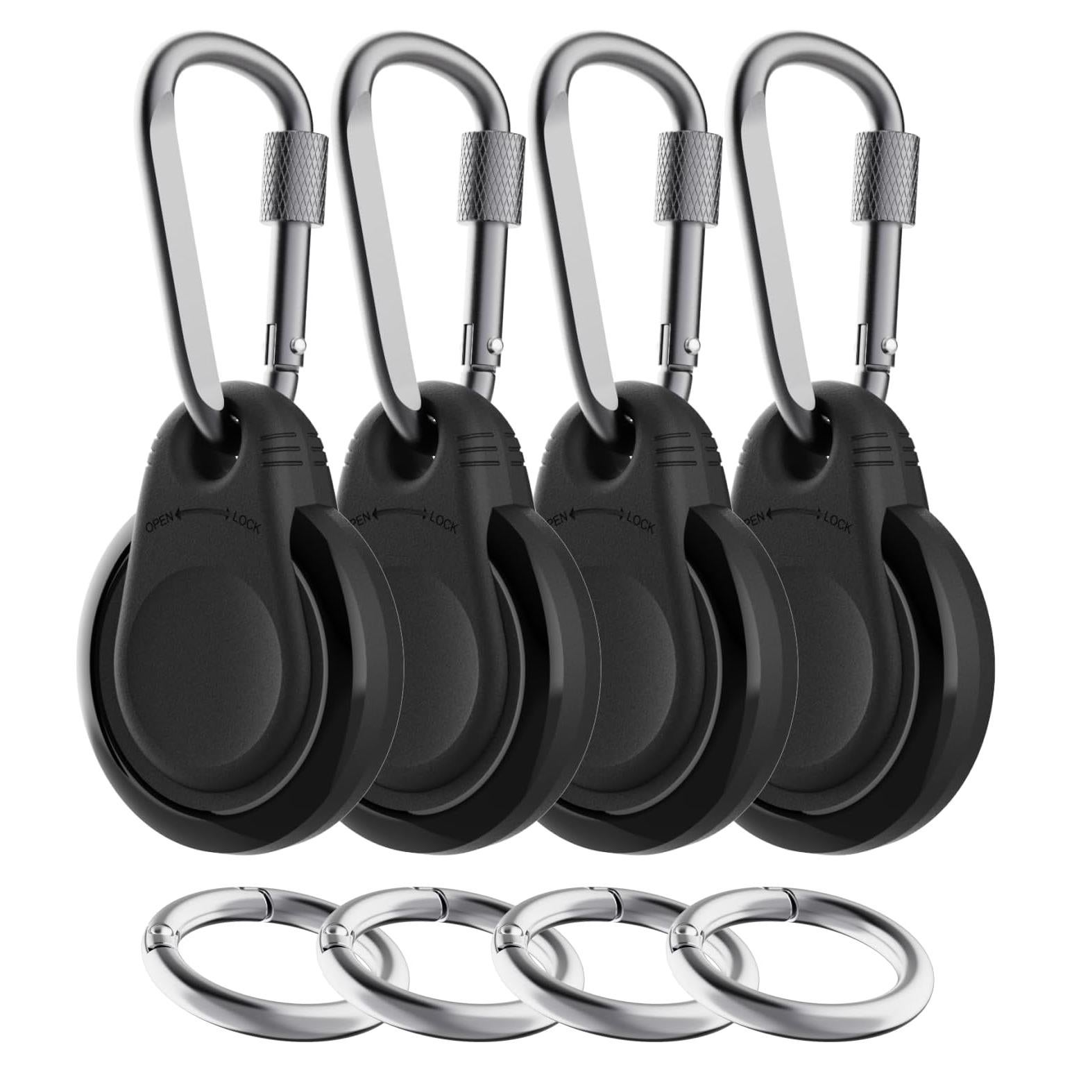 Soporte Impermeable para AirTag Holixcase Negro 4 Pack