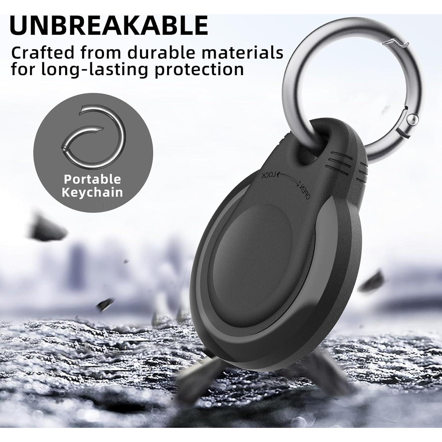 Soporte Impermeable para AirTag Holixcase Negro 4 Pack