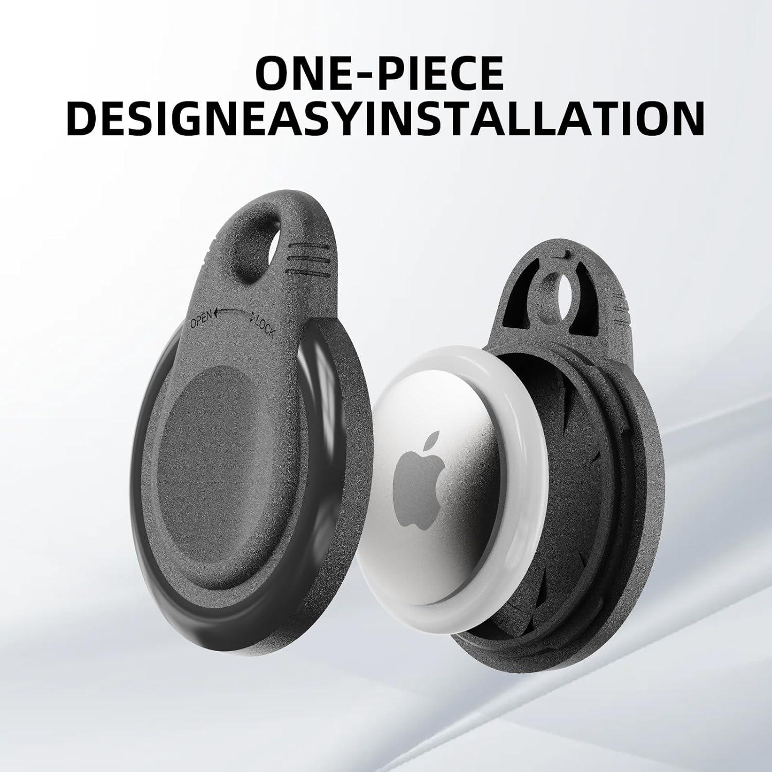 Soporte Impermeable para AirTag Holixcase Negro 4 Pack