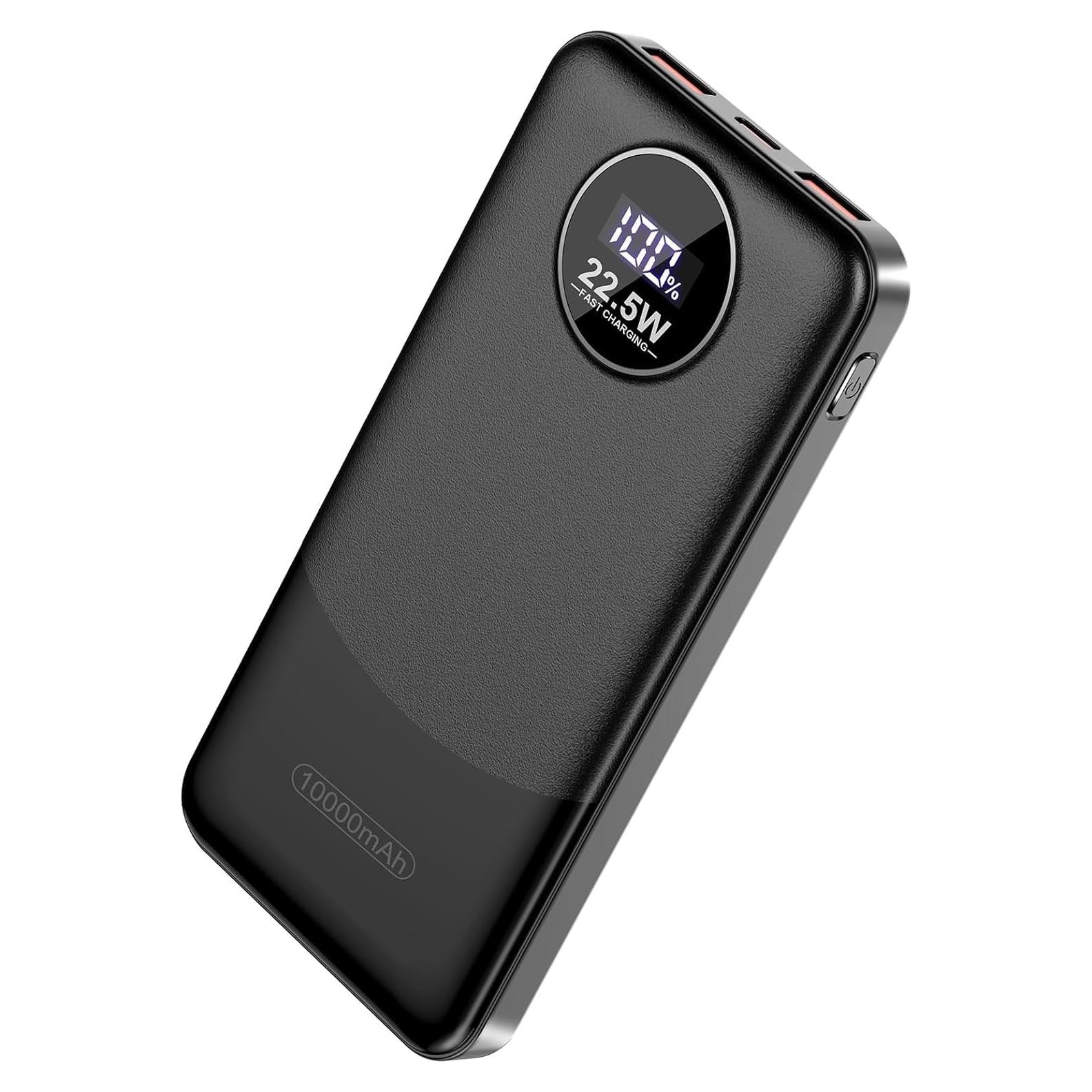 Cargador Portátil 10000mAh Powerbank Rápido PD 3.0 QC 4.0 Negro