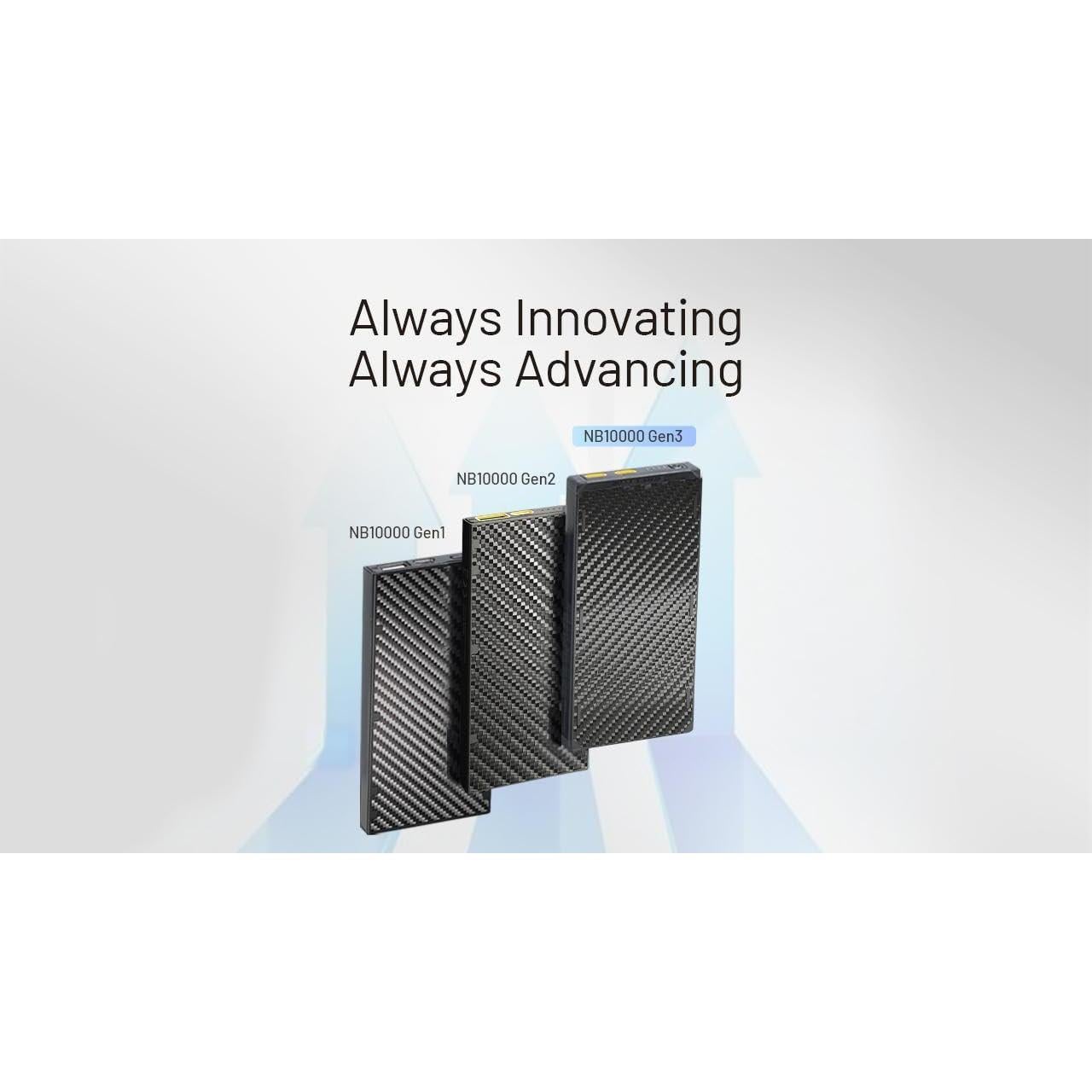 Batería Externa Nitecore NB10000 GEN3 10,000mAh Fibra Carbono