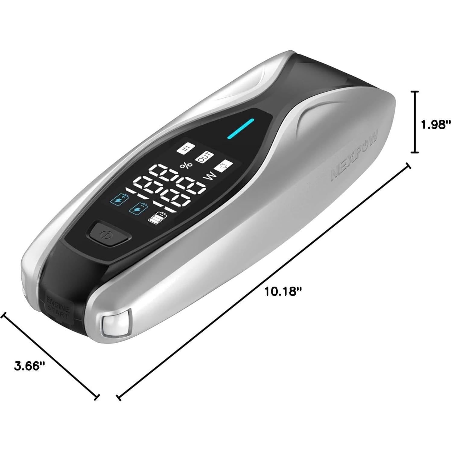 X7 3000A Jump Starter with PD 60W Dual-Way Faster Charging, Car Battery Jump Starter for 12L Gas/10L Diesel Engines, 12V Portable Jump Start Battery Pack with 3.2″ HD Display, IP63 Waterproof