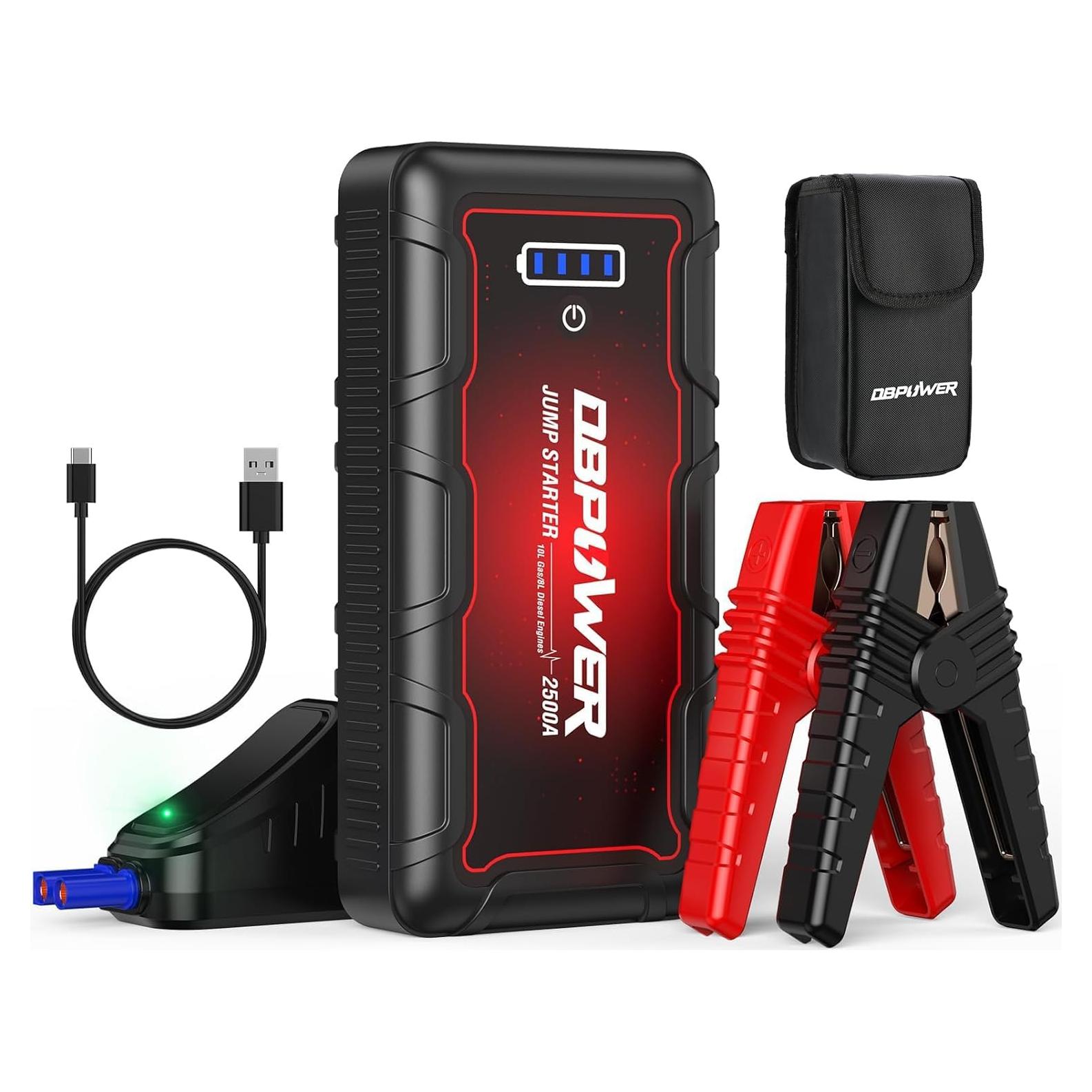 Arrancador de Coche DBPOWER G57 2500A 74Wh Portátil 12V