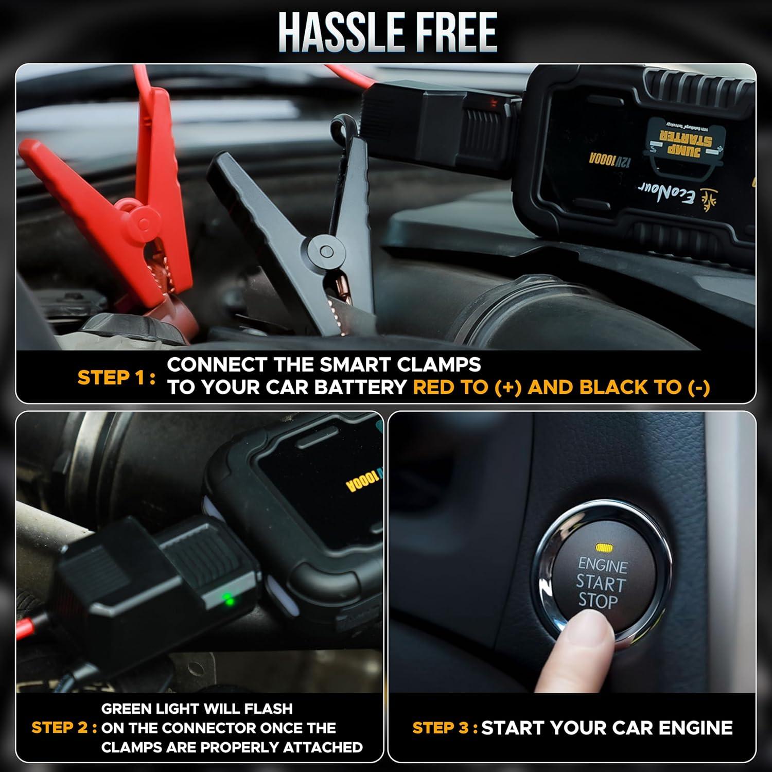 Arrancador de Batería EcoNour CS10 | 1600A Pico | Portátil