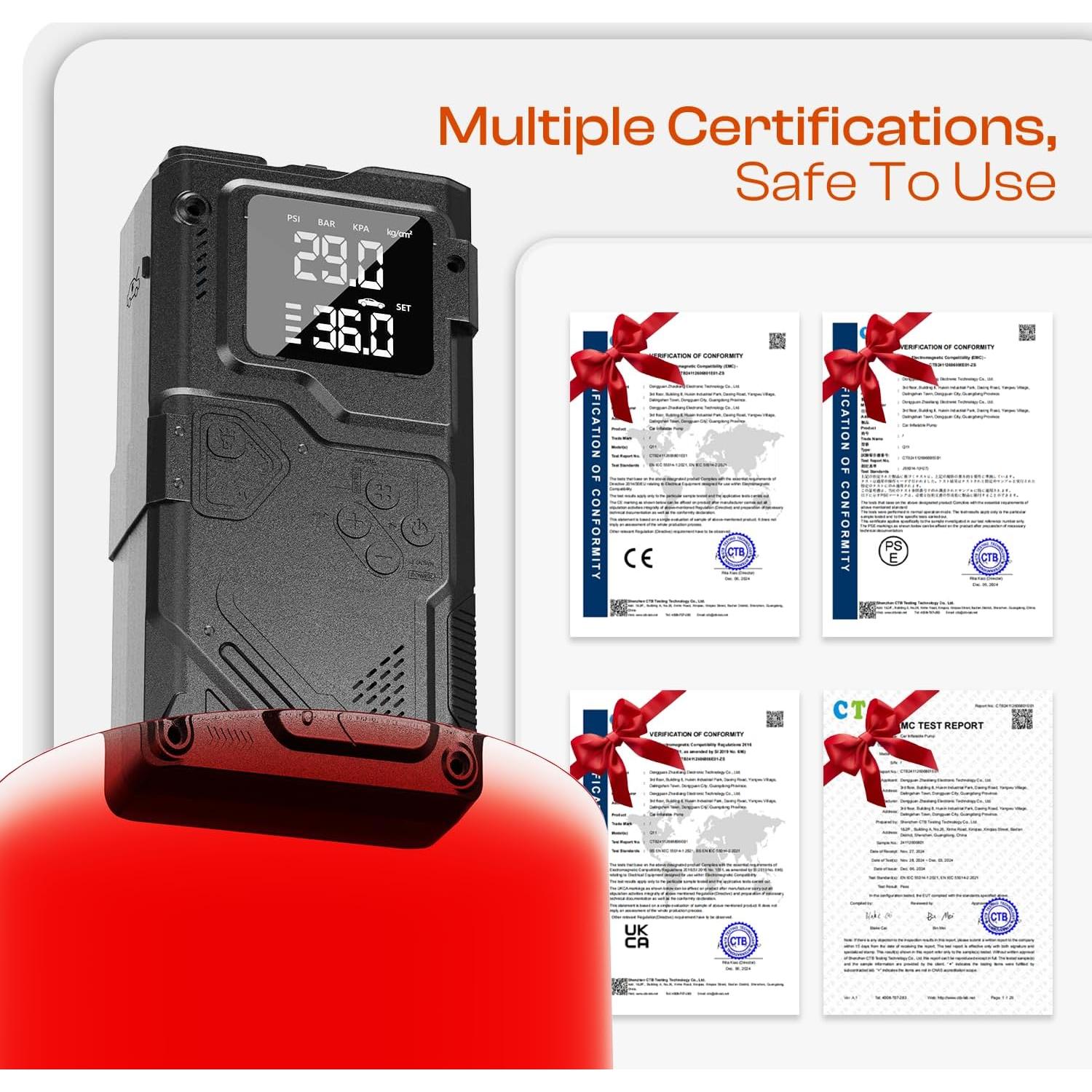 Arrancador de Batería Leafora Q11 con Compresor 3000A 12V