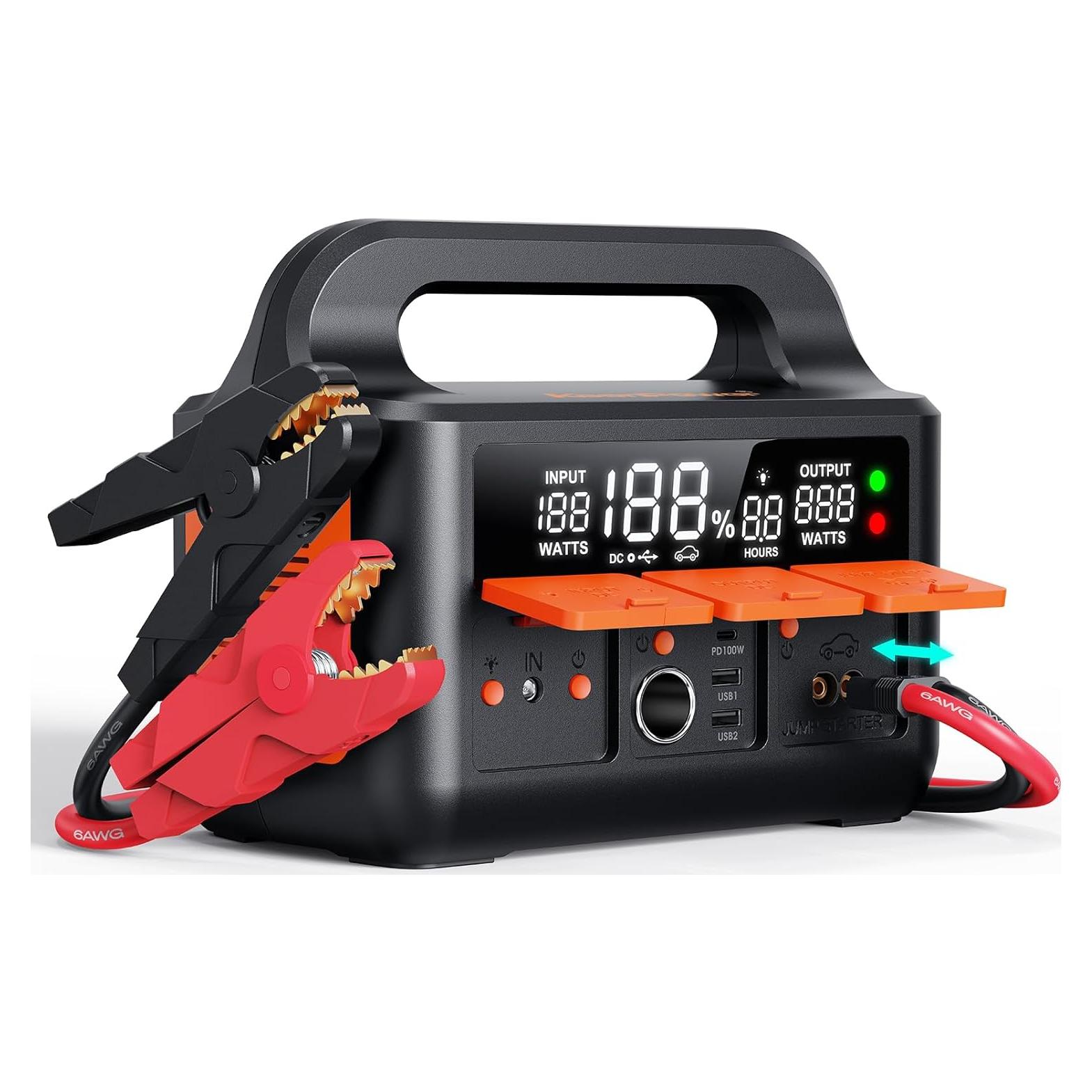 Arrancador de Salto KeenPower KP8000 8000A 12V Carga Rápida