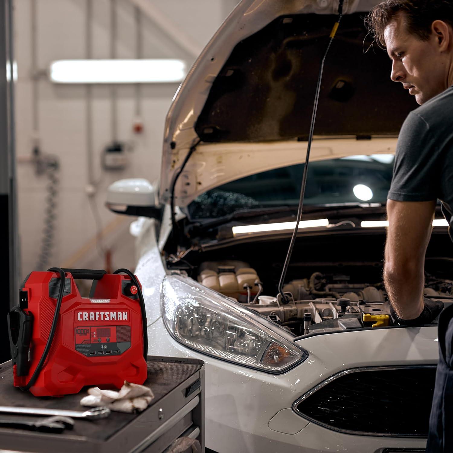 CRAFTSMAN Arrancador de Salto 1000A 12V y Estación Energía Portátil