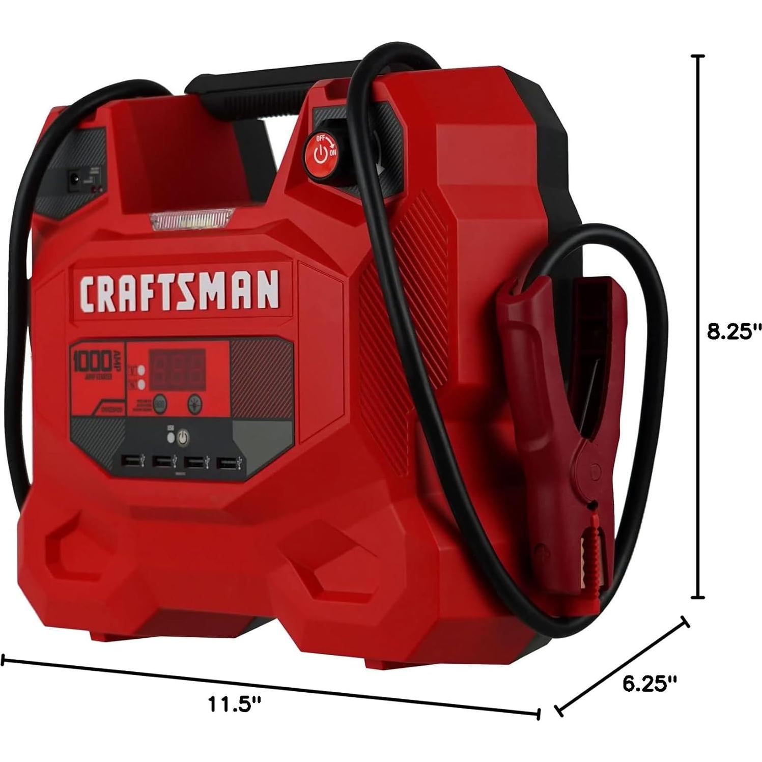 CRAFTSMAN Arrancador de Salto 1000A 12V y Estación Energía Portátil