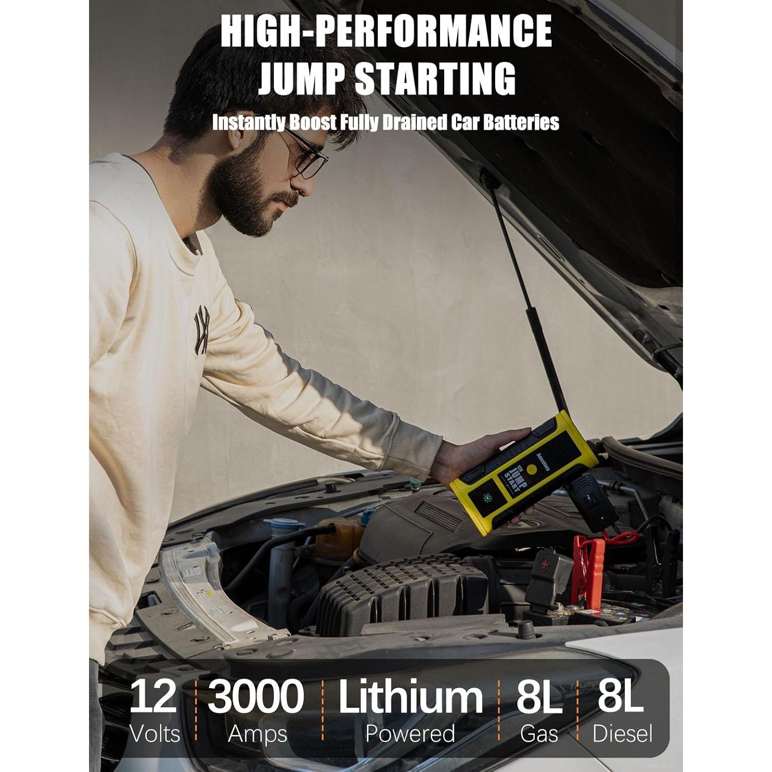 Arrancador de Batería Amcelooy HH-525A 2400A con Compresor 100 PSI