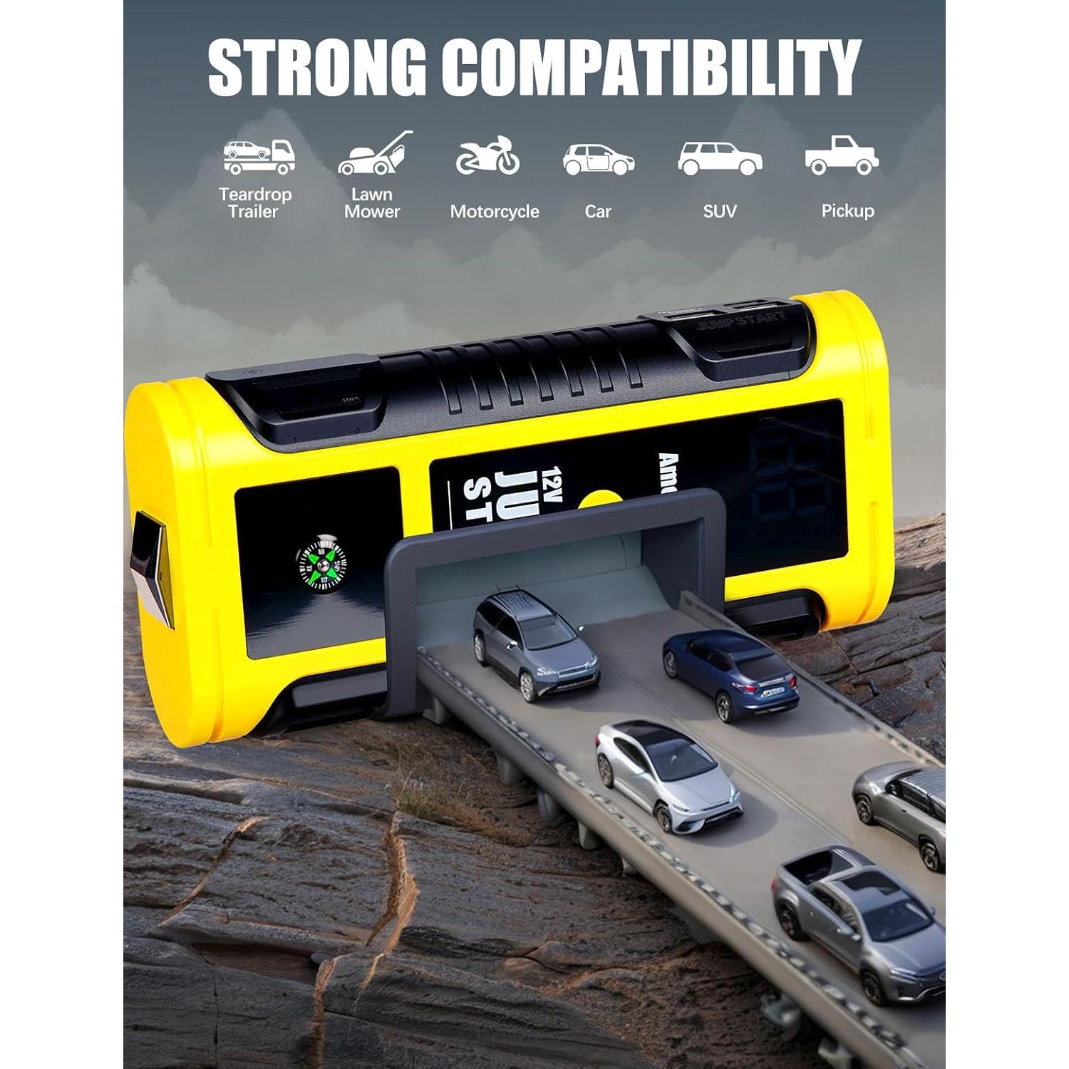 Arrancador de Batería Amcelooy HH-525A 2400A con Compresor 100 PSI