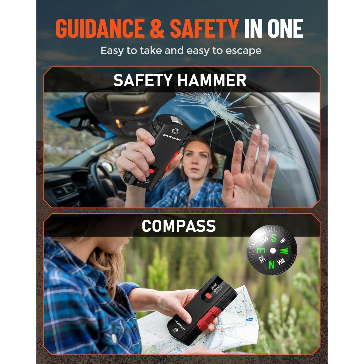 Arrancador de Batería de Coche NEVERLAND N4 - 6000A Portátil