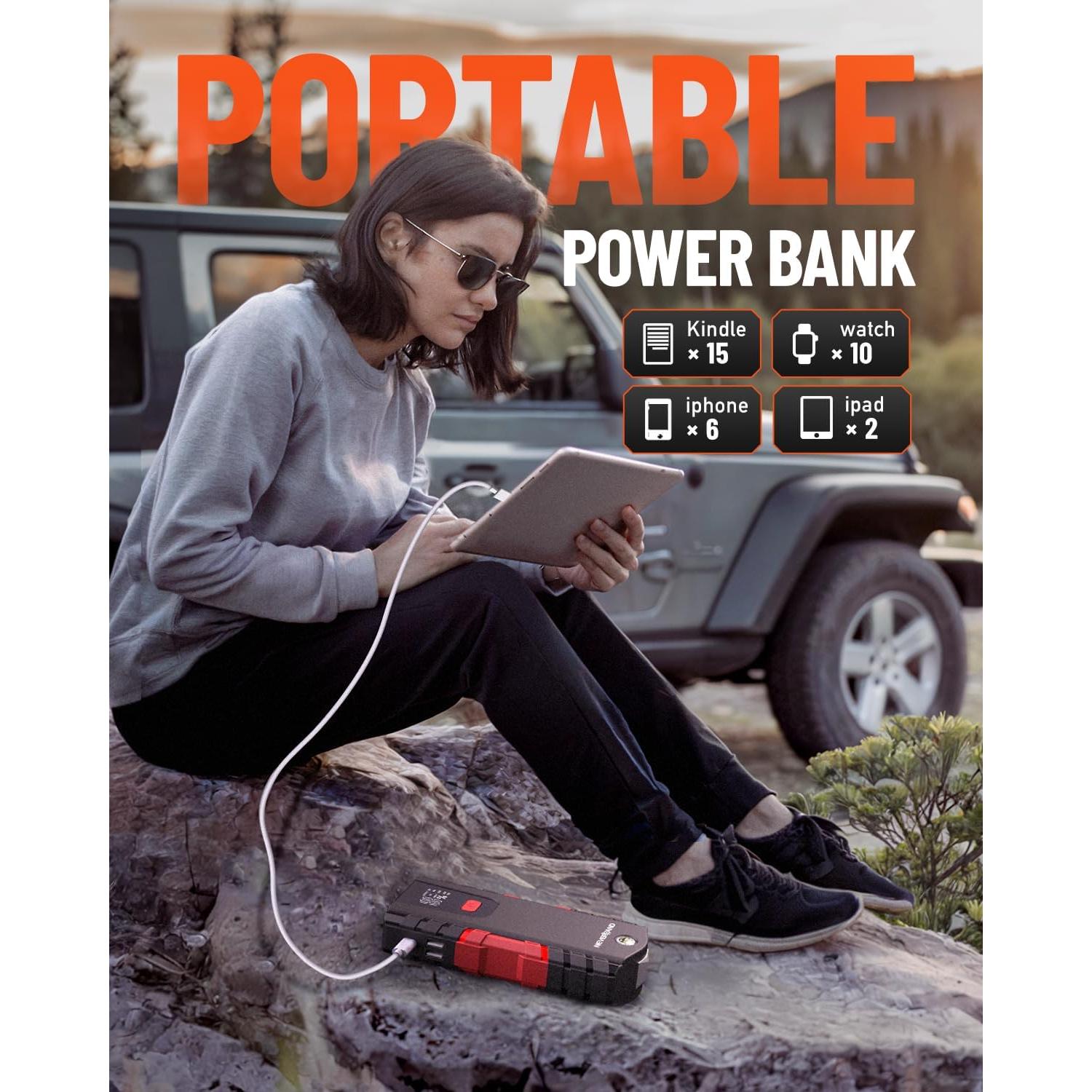 Arrancador de Batería de Coche NEVERLAND N4 - 6000A Portátil