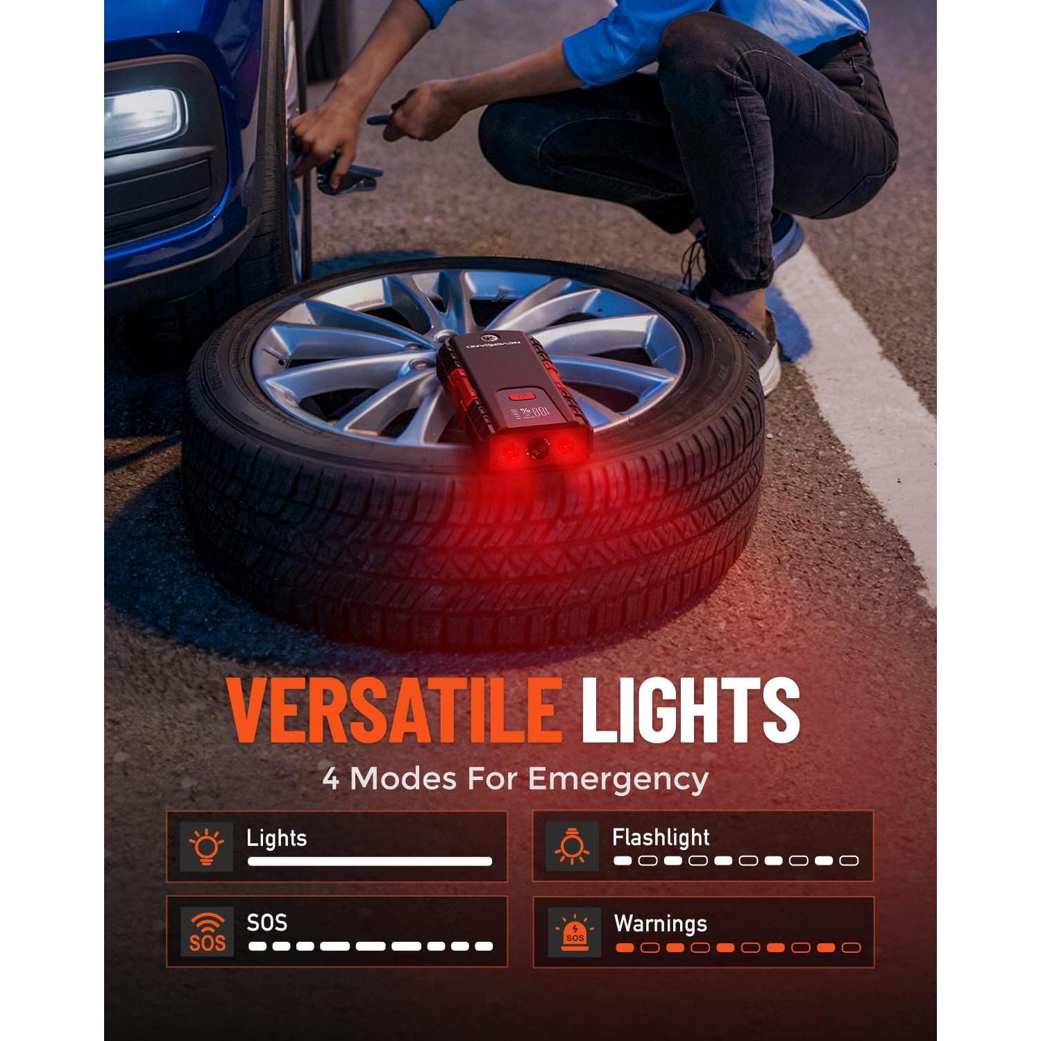 Arrancador de Batería de Coche NEVERLAND N4 - 6000A Portátil