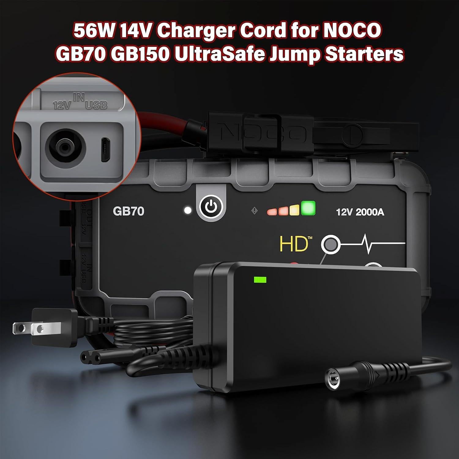 Cargador de Arranque 14V 56W HIENADTOR para NOCO Boost