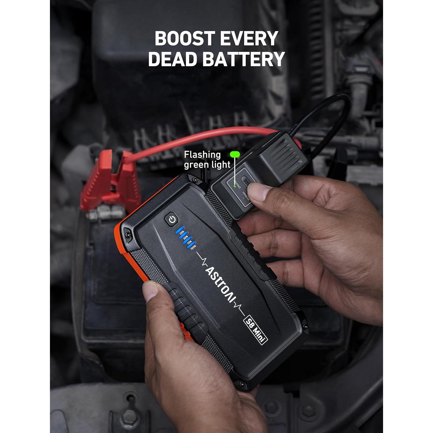 Arrancador de Batería AstroAI S8 Mini 1200A 12V Portátil Naranja