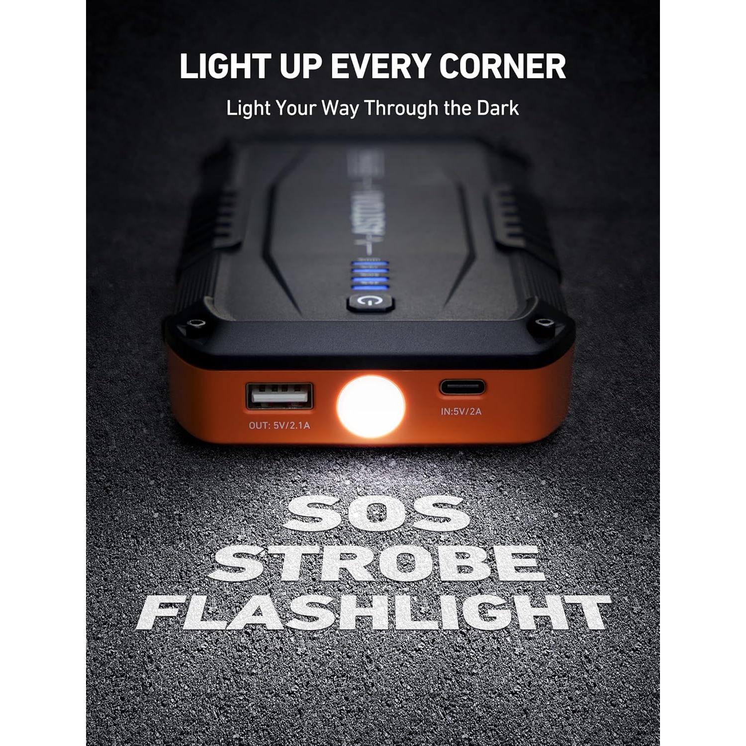 Arrancador de Batería AstroAI S8 Mini 1200A 12V Portátil Naranja