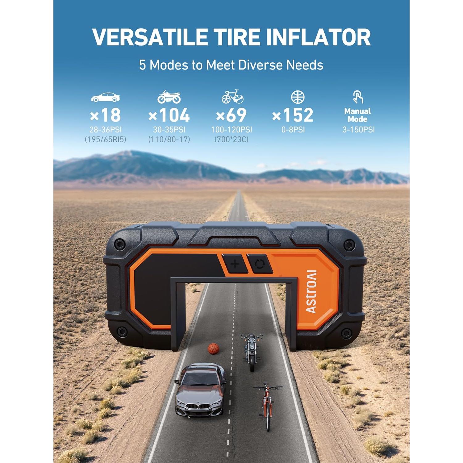 Arrancador de Batería AstroAI S8 Air Nano 1500A con Compresor