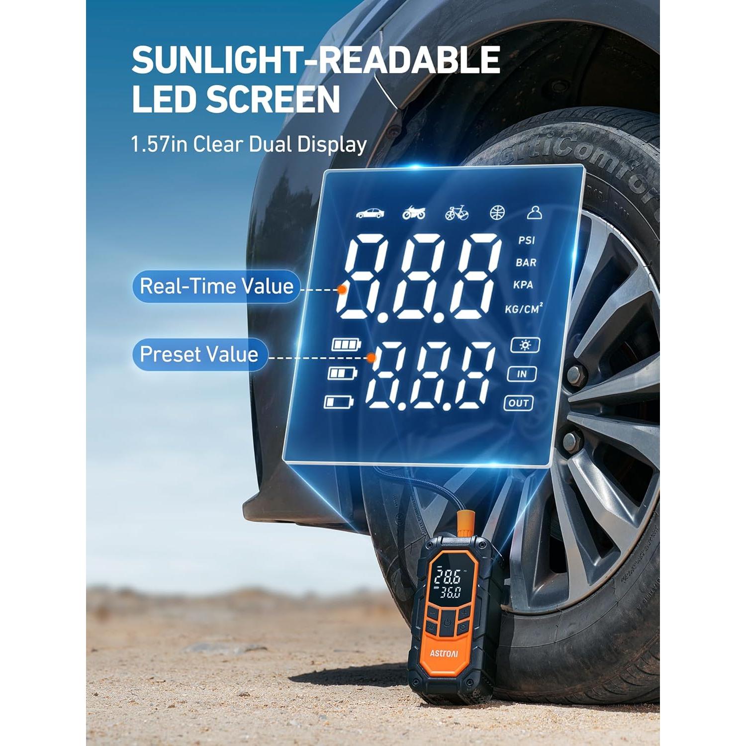 Arrancador de Batería AstroAI S8 Air Nano 1500A con Compresor