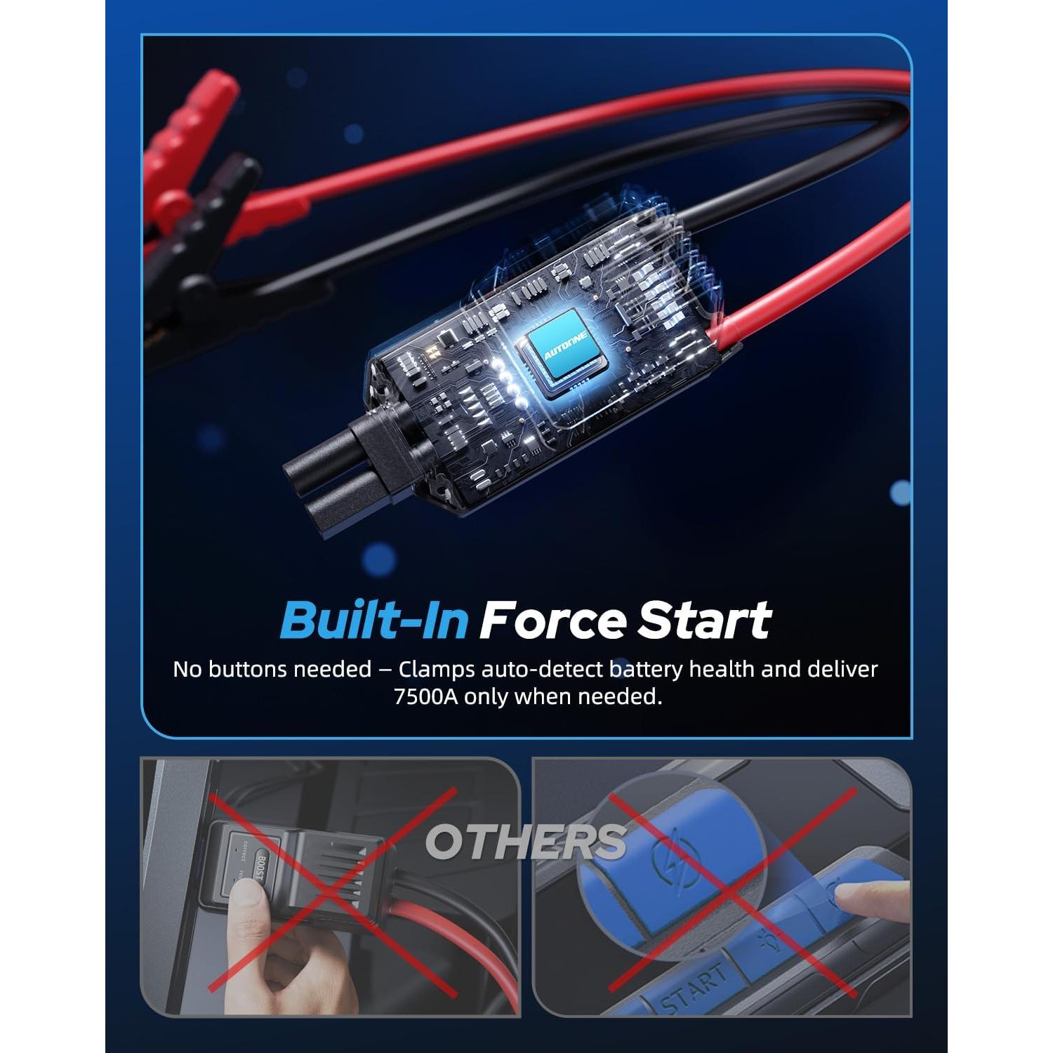 Arrancador de Batería AUTOONE M4 7500A 16000mAh Portátil