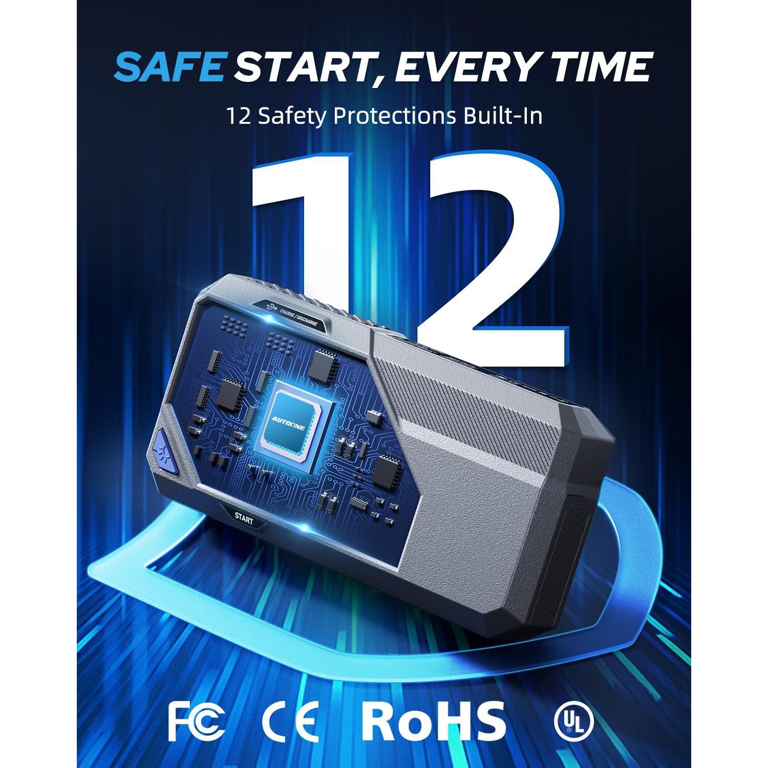 Arrancador de Batería AUTOONE M4 7500A 16000mAh Portátil