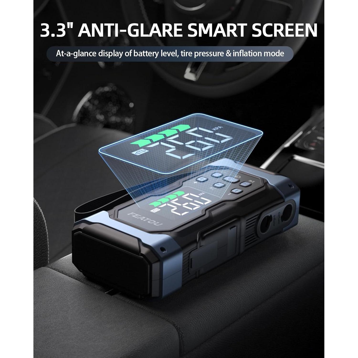 Arrancador de Salto 9000A Featou V8 con Compresor 12V