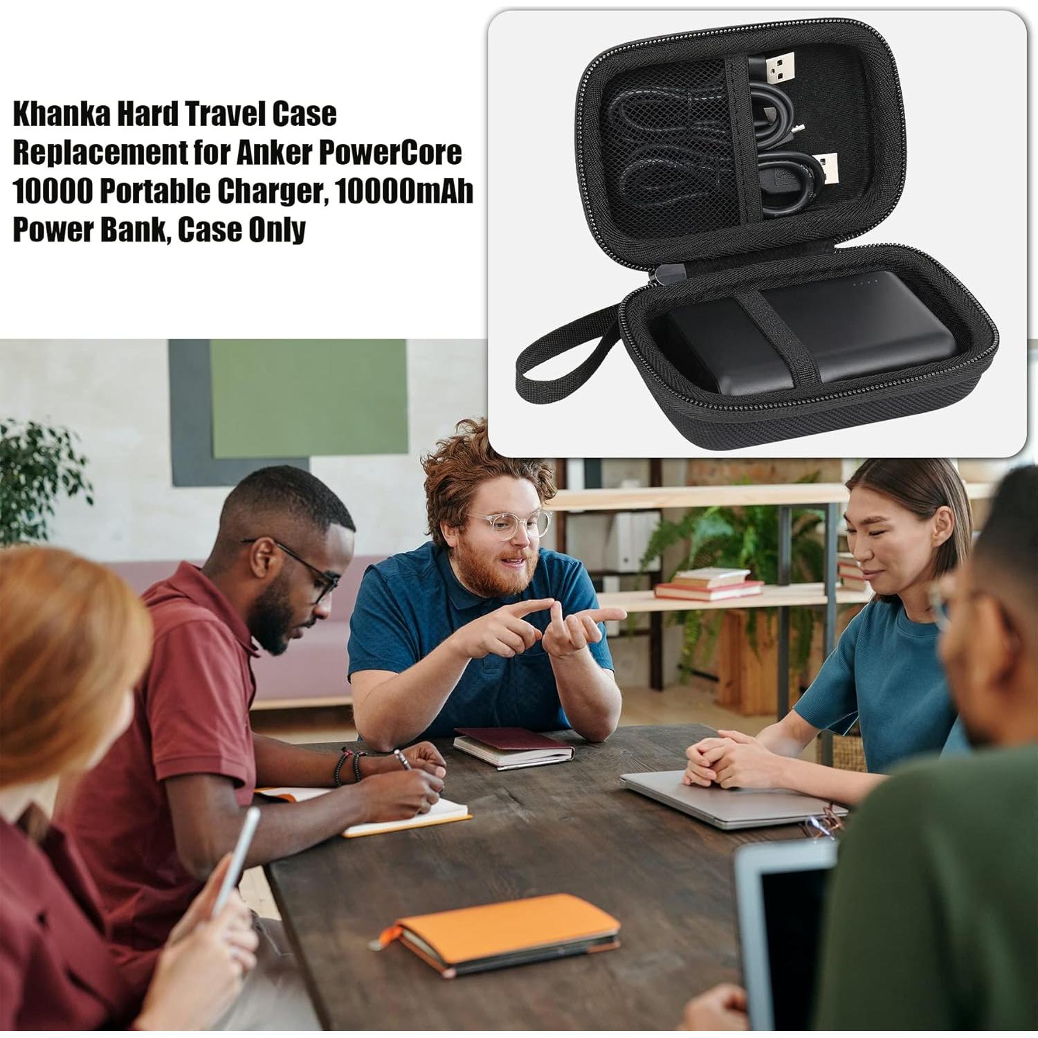 Funda Dura Khanka para Anker PowerCore 10000mAh - Negro