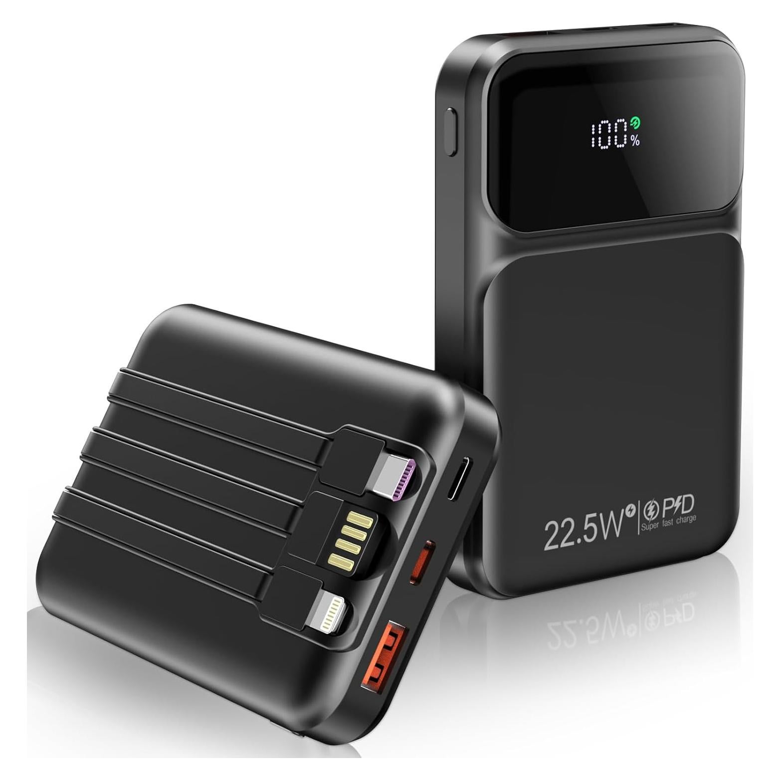 Cargador Portátil WIXLI 10000mAh Carga Rápida PD 22.5W USB-C