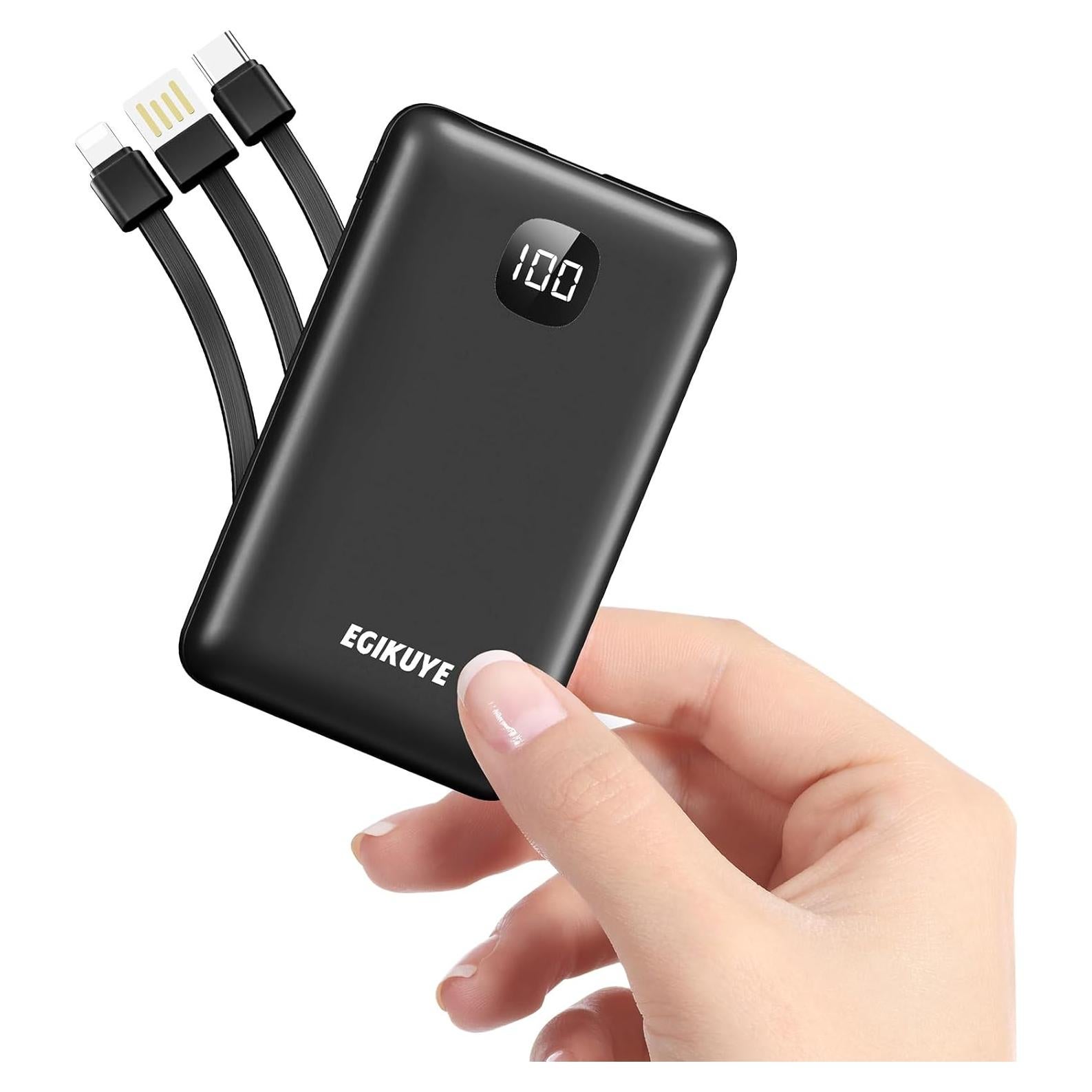 Cargador Portátil 10000mAh EGIKUYE con Pantalla Digital