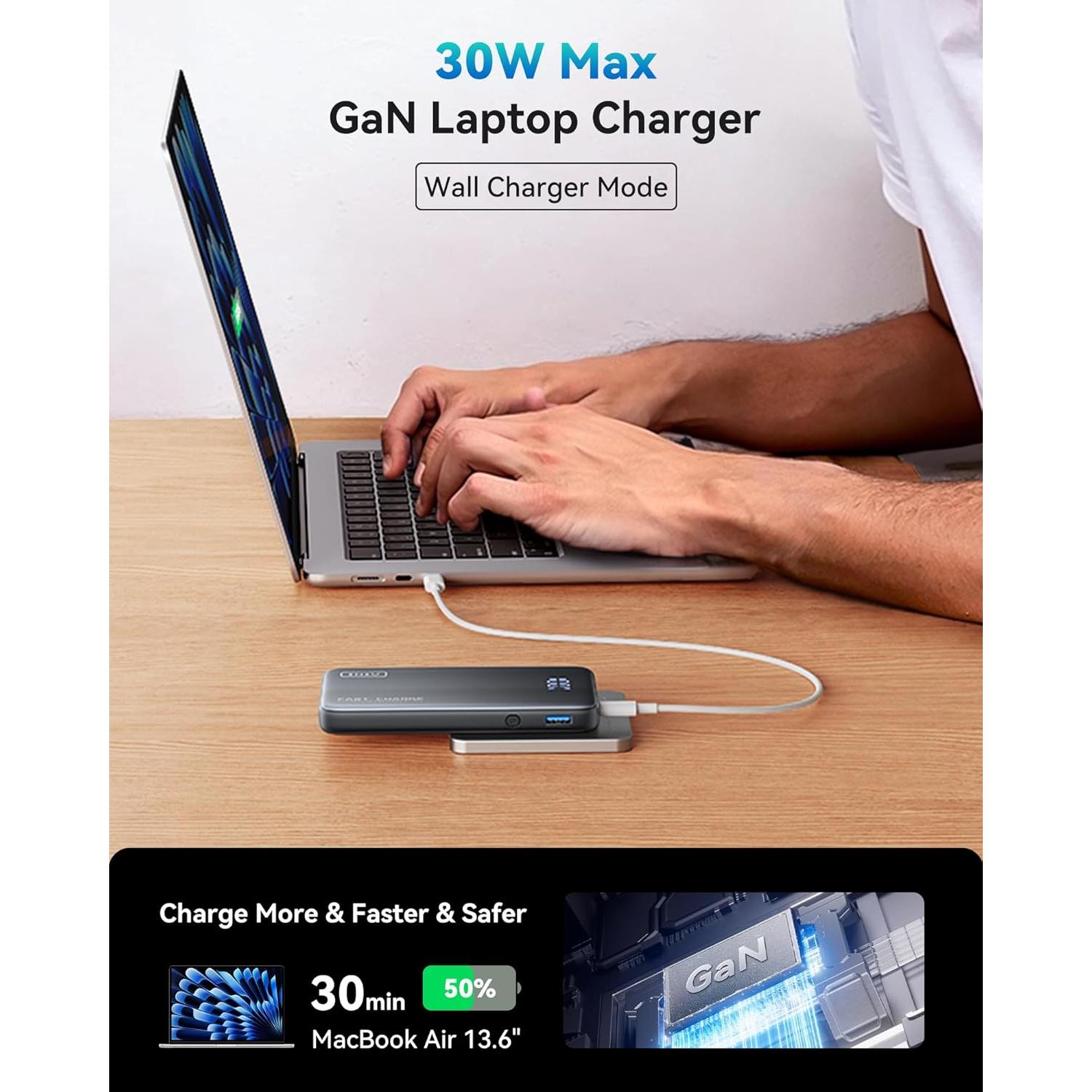 Cargador Portátil INIU 3-en-1 10000mAh 45W Carga Rápida