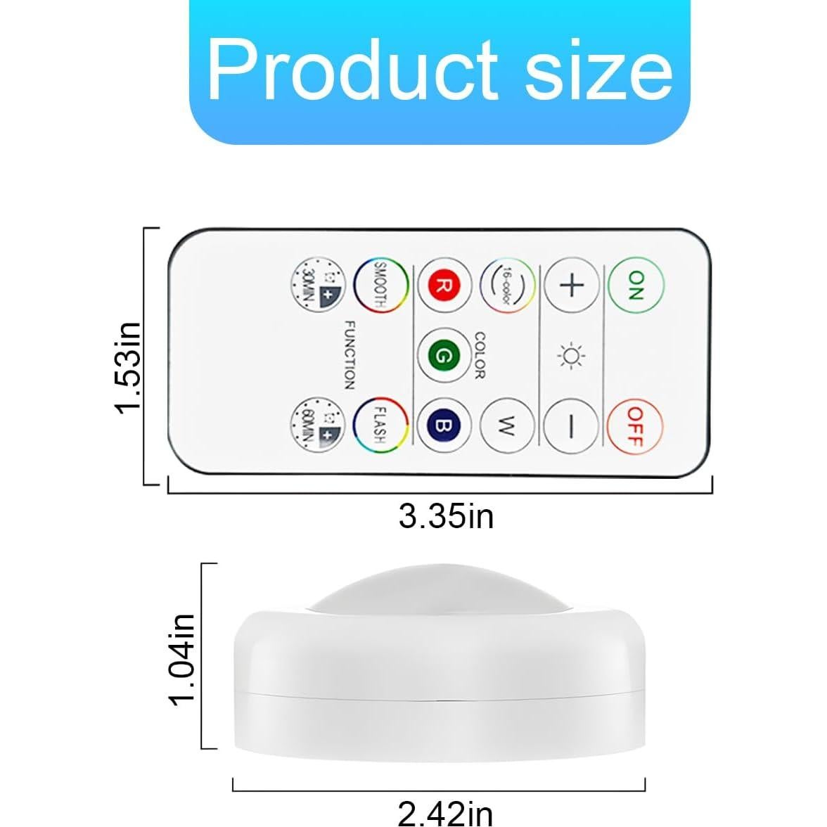 6 Luces LED Inalámbricas KHGUZ para Interior de Automóvil