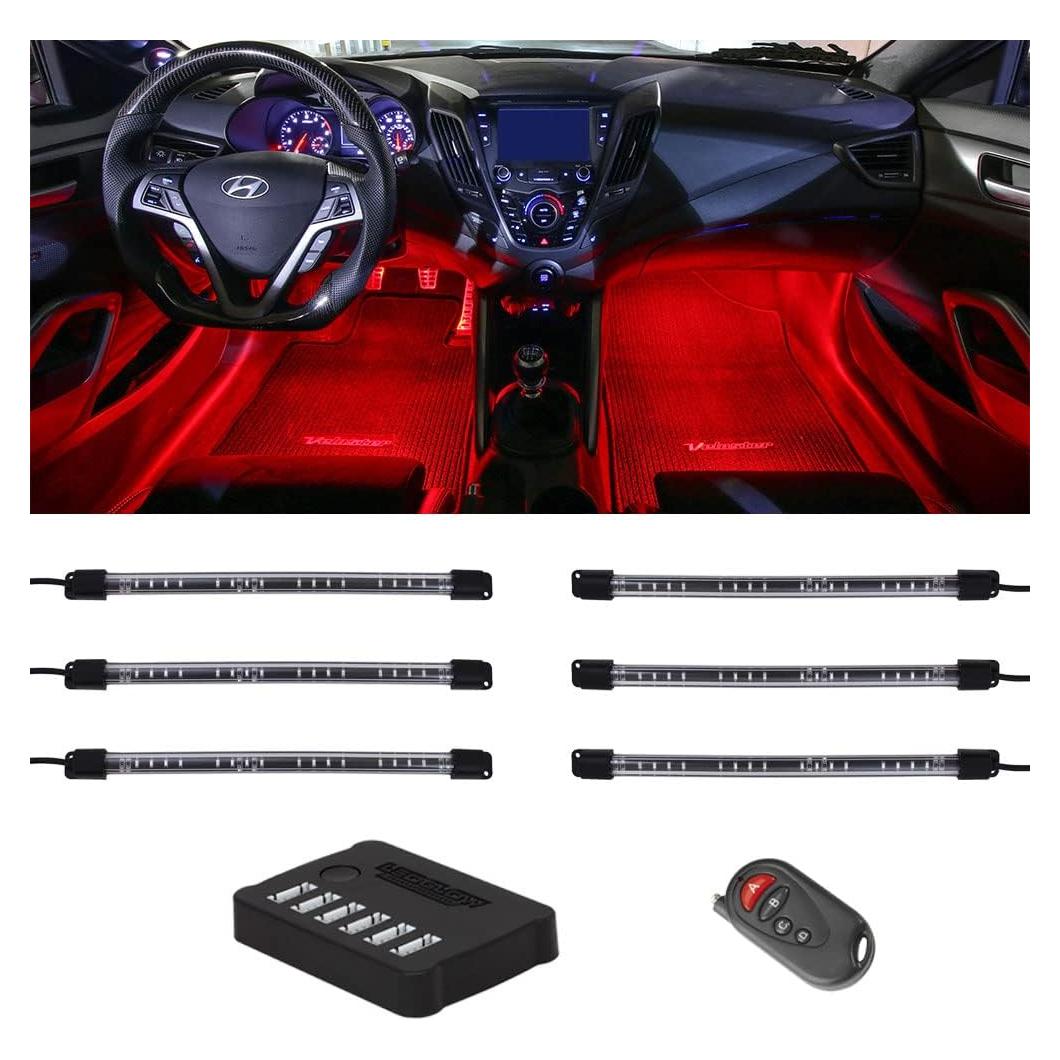 Kit de Iluminación Interior LEDGlow 6 Piezas Multicolor 96 LEDs