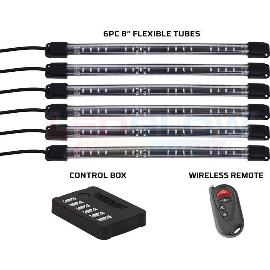 Kit de Iluminación Interior LEDGlow 6 Piezas Multicolor 96 LEDs