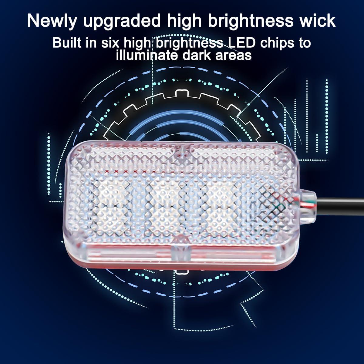 Luces LED Ambientales para Auto KHGUZ, 4 Piezas, Control APP