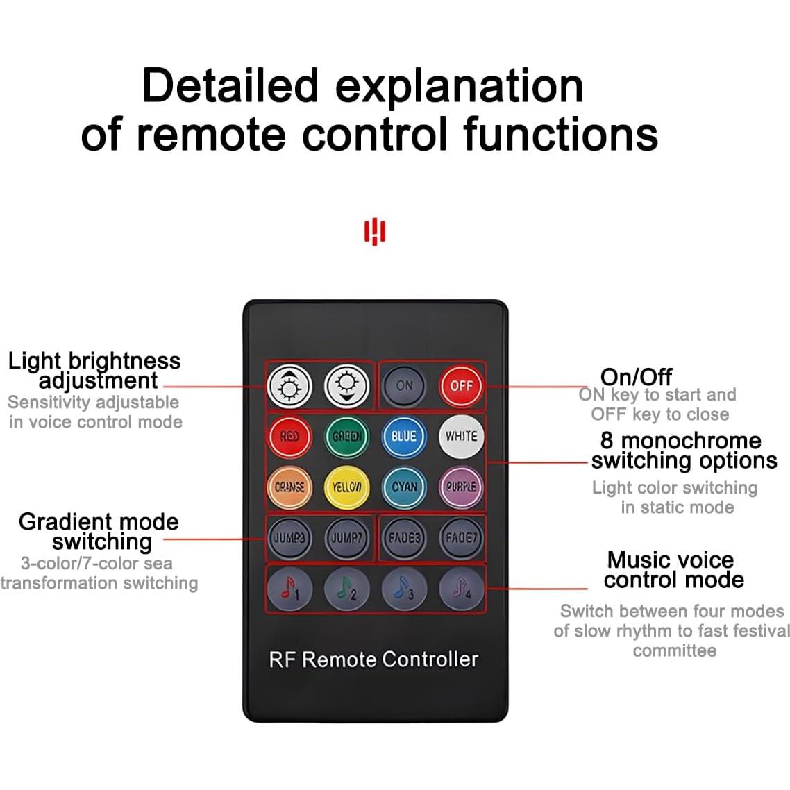 Luces LED Ambientales para Auto KHGUZ, 4 Piezas, Control APP